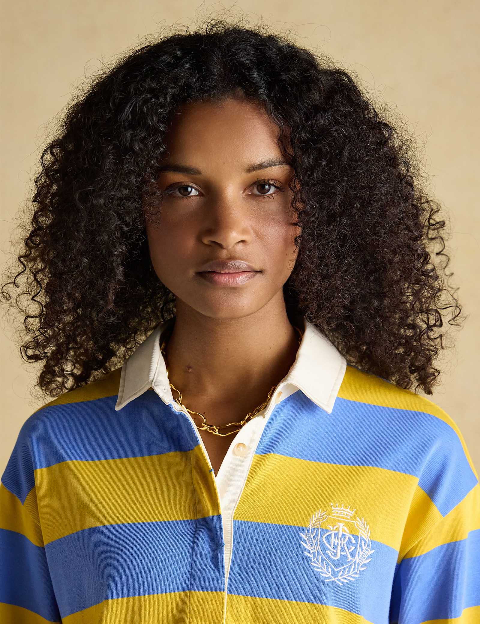 Pure Cotton Striped Embroidered Rugby Shirt - image 3