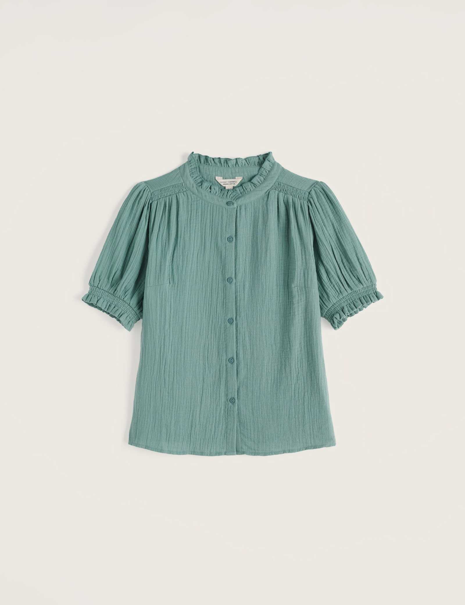 Pure Cotton Round Neck Relaxed Blouse - image 1