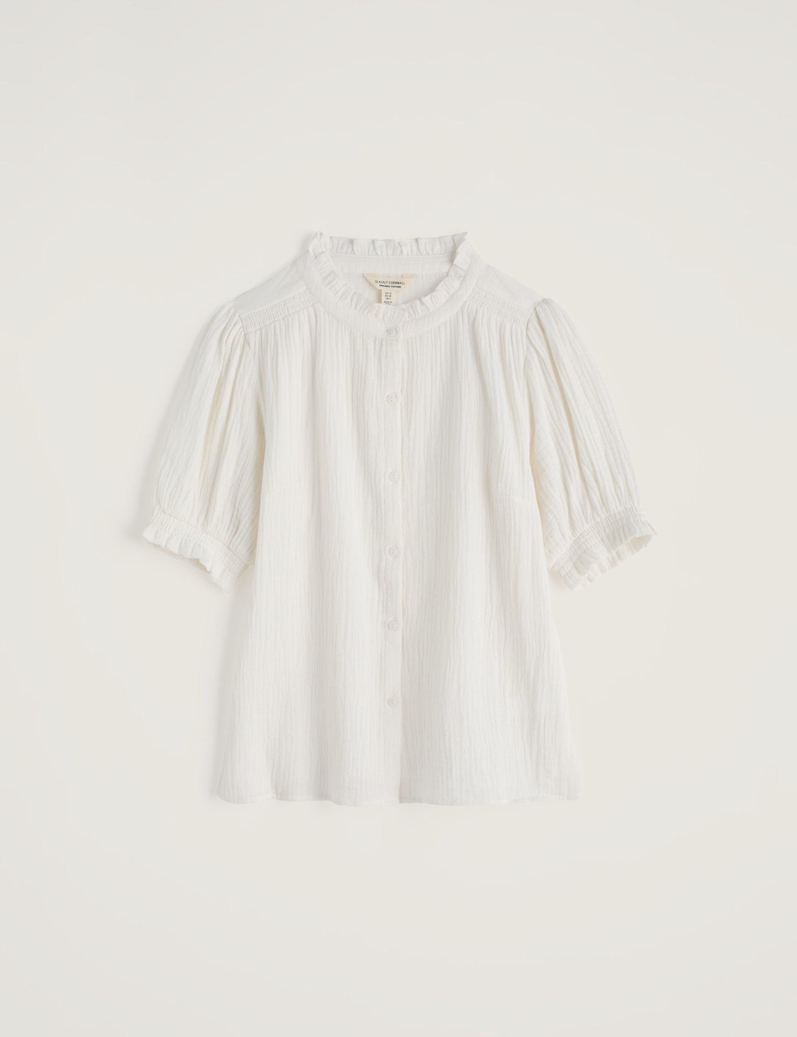 Pure Cotton Round Neck Relaxed Blouse - image 2