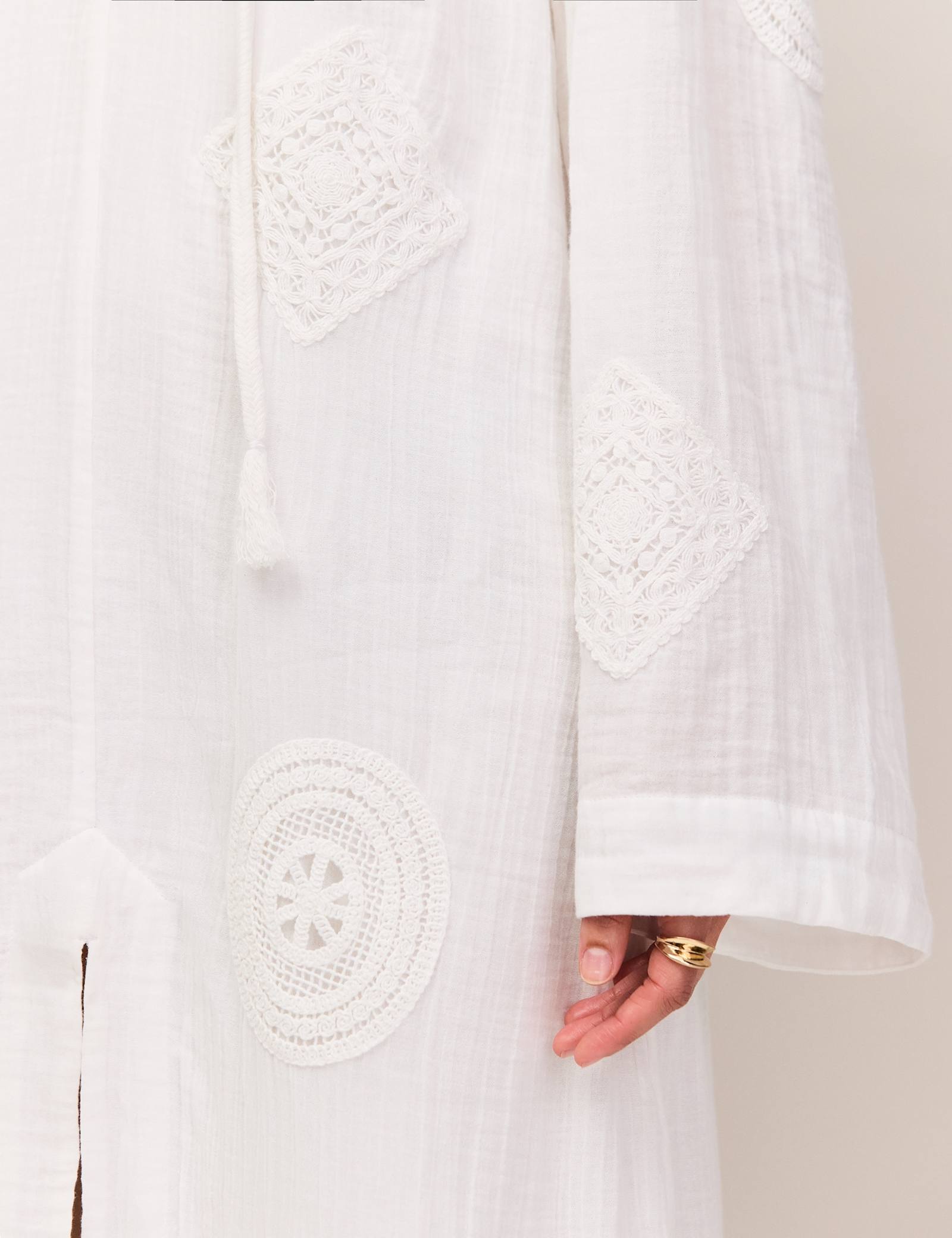 Pure Cotton Patchwork Midaxi Shirt Dress - image 2