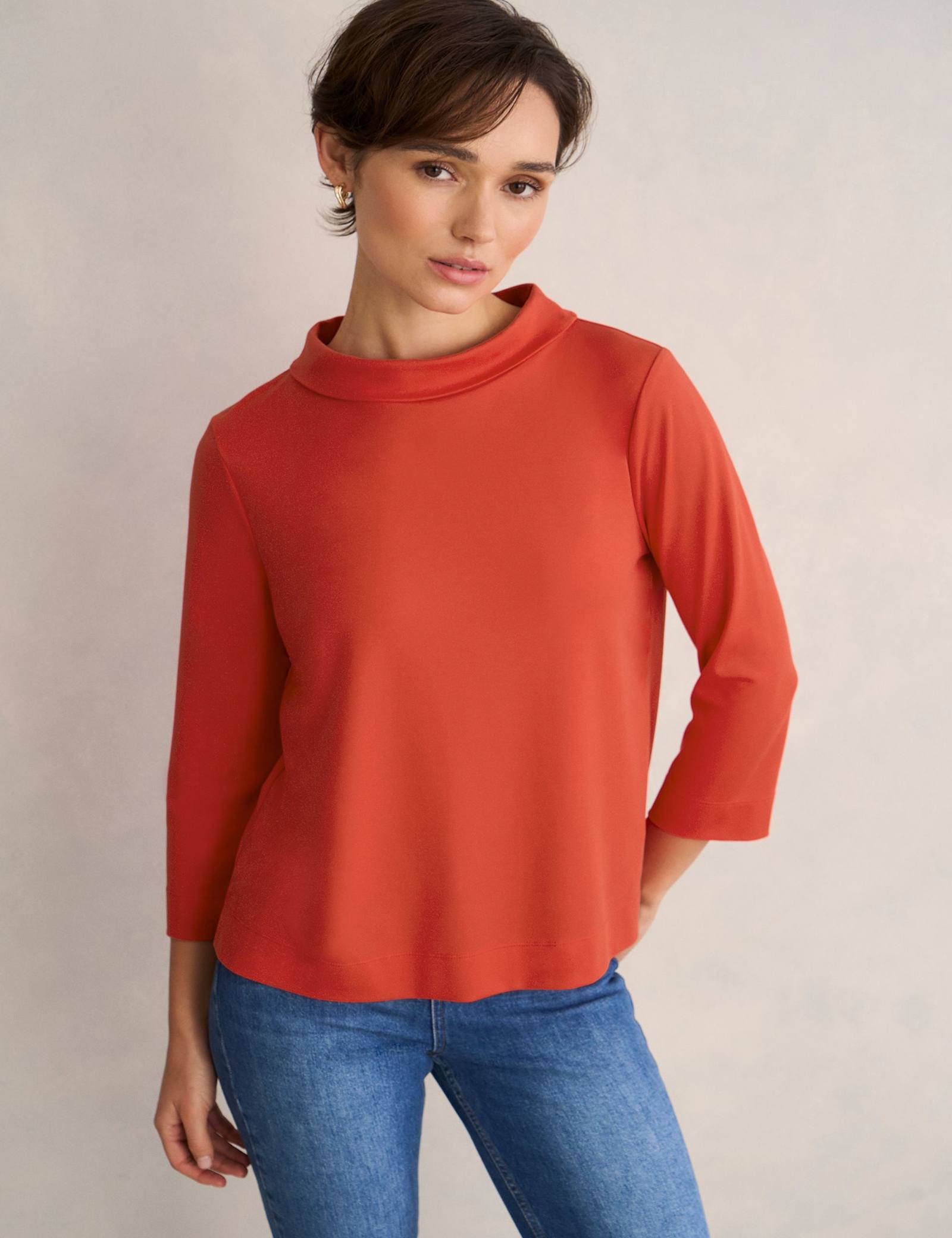 High Neck 3/4 Sleeve Top - image 2