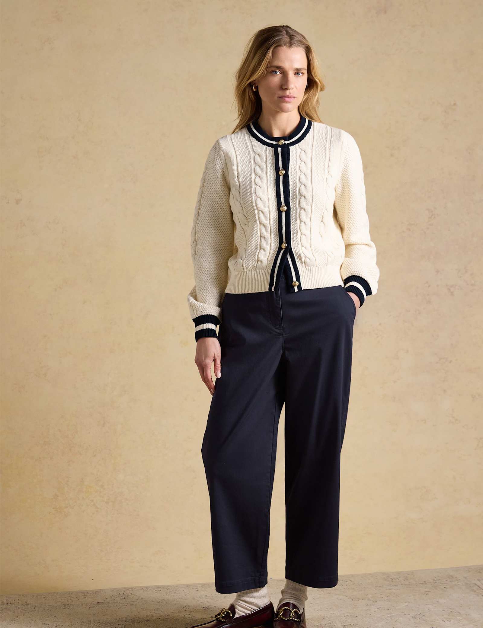 Cotton Rich Wide Leg Cropped Chinos - image 2