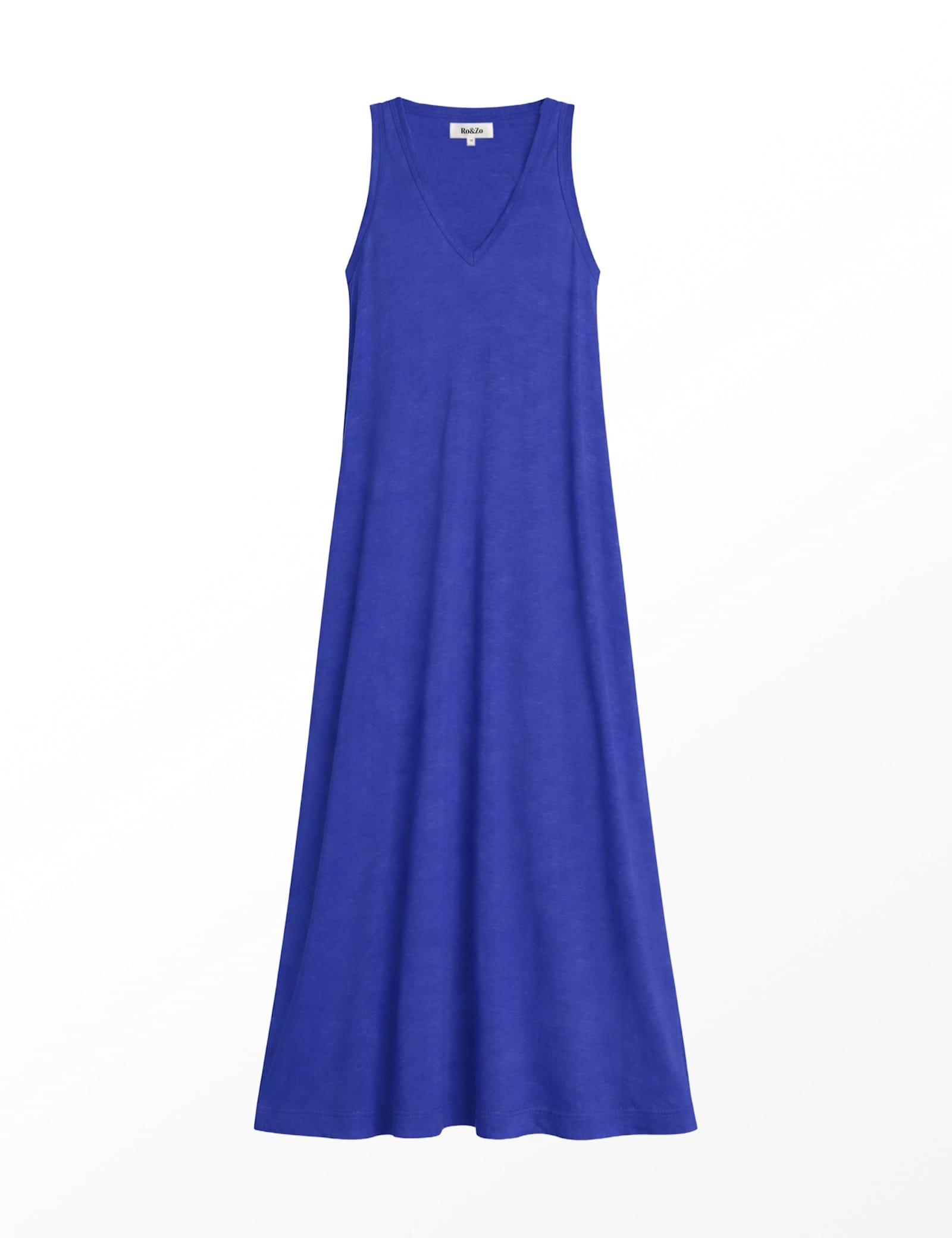 Pure Cotton Jersey V-Neck Midi Column Dress - image 2