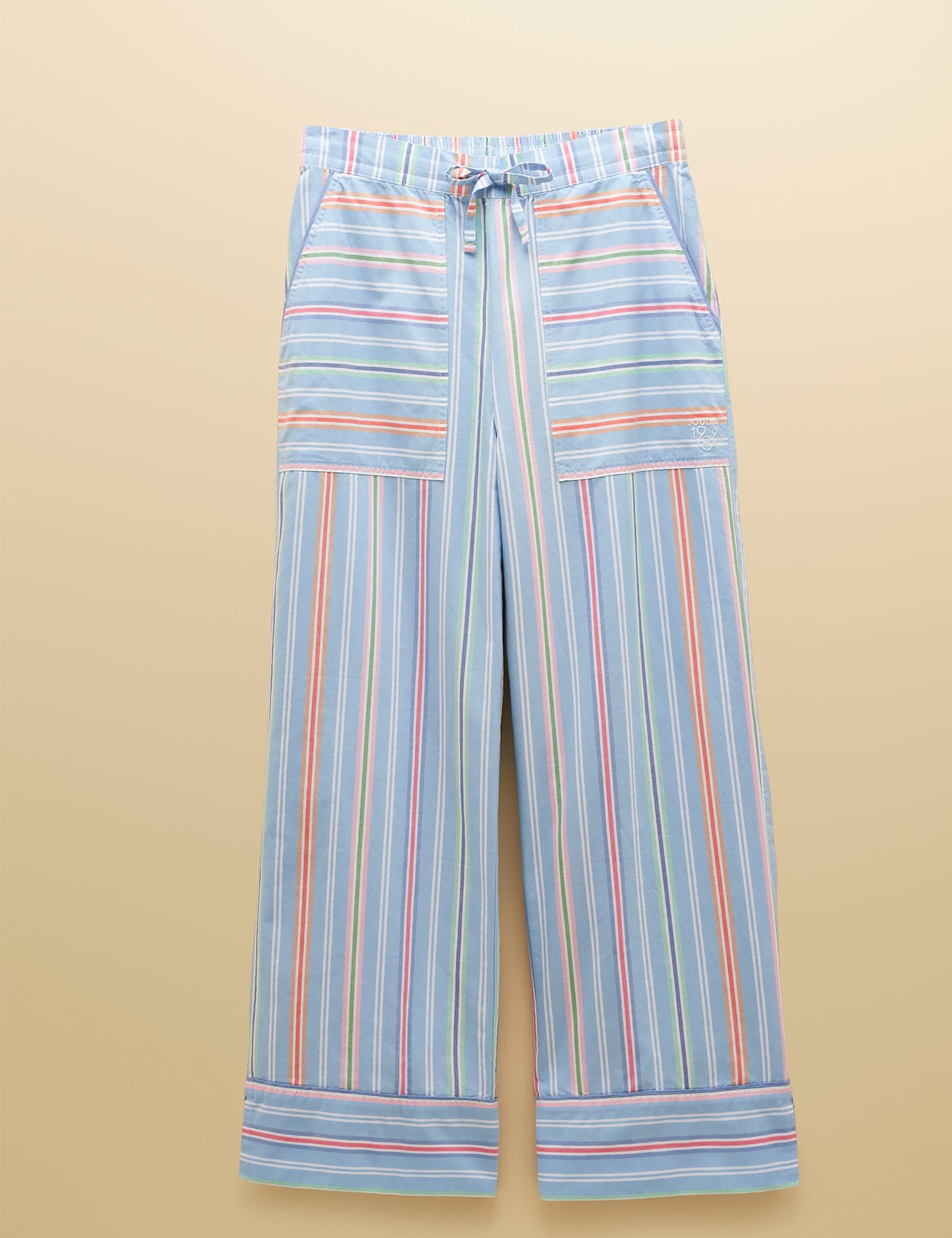 Pure Cotton Striped Wide Leg Trousers - image 1