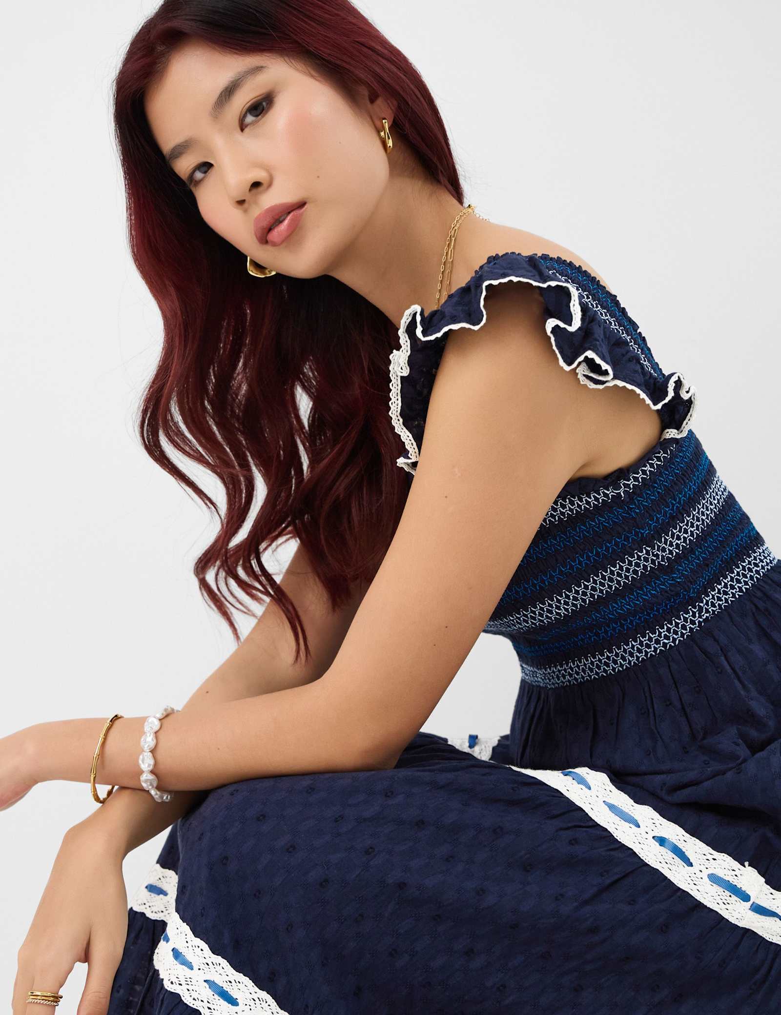 Pure Cotton Square Neck Maxi Beach Dress - image 3