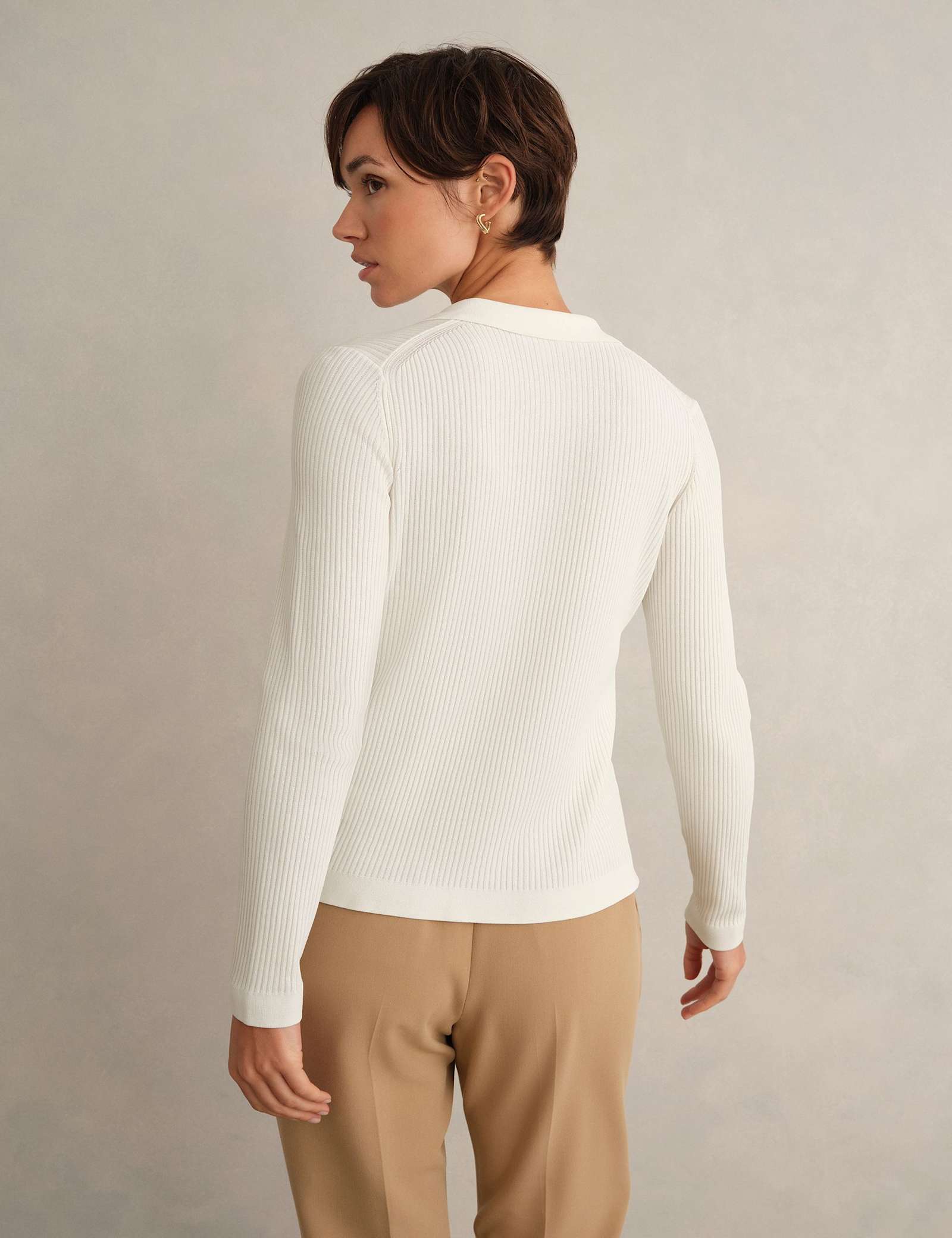 Textured Collared Jumper - image 4