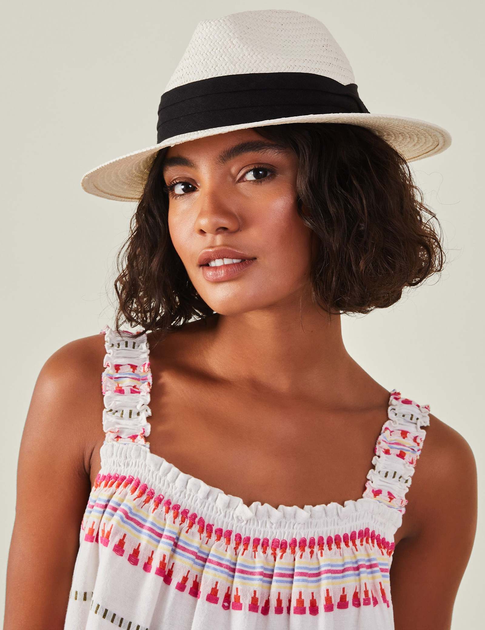 Straw Fedora Hat - image 3