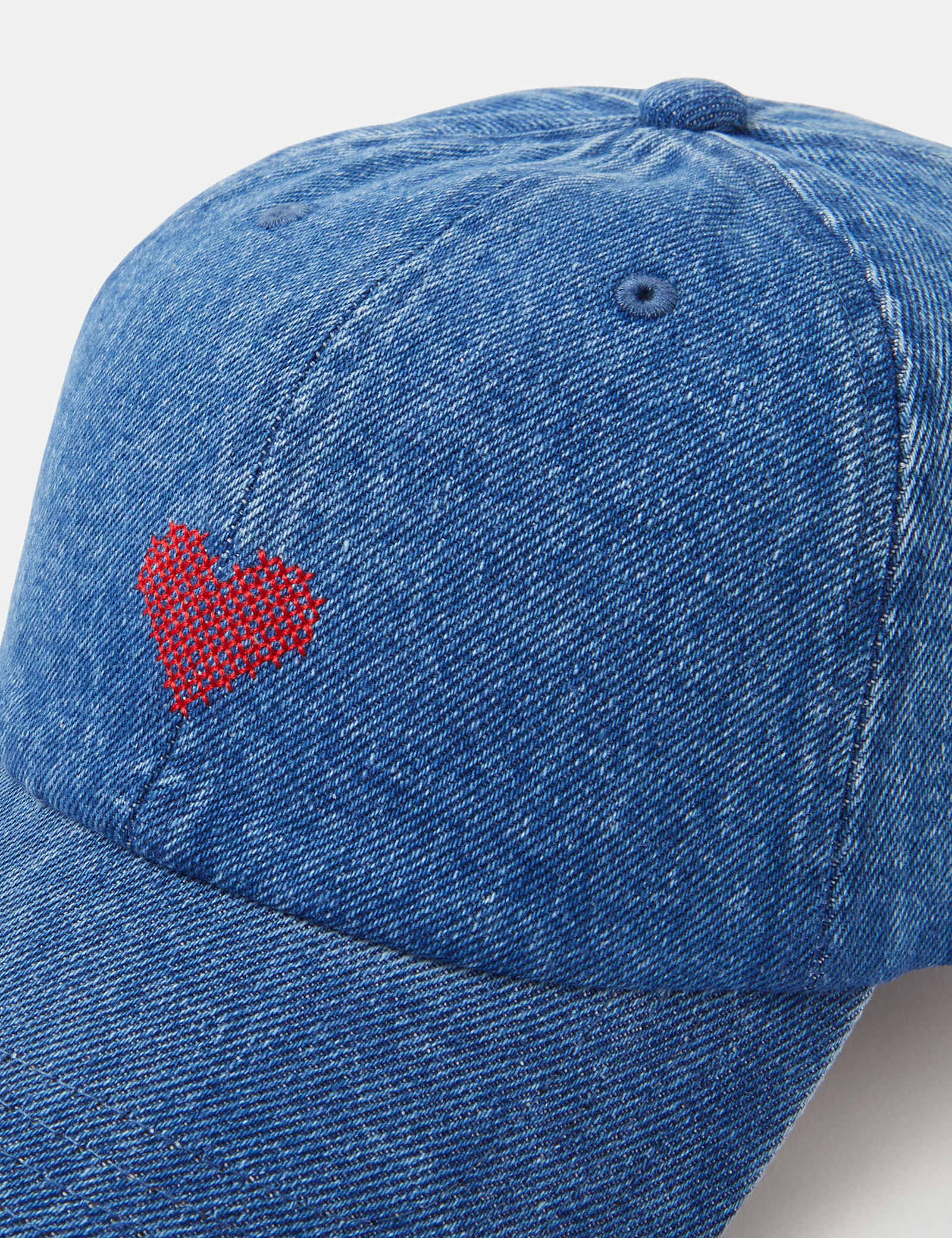 Denim Tapestry Heart Baseball Cap - image 2