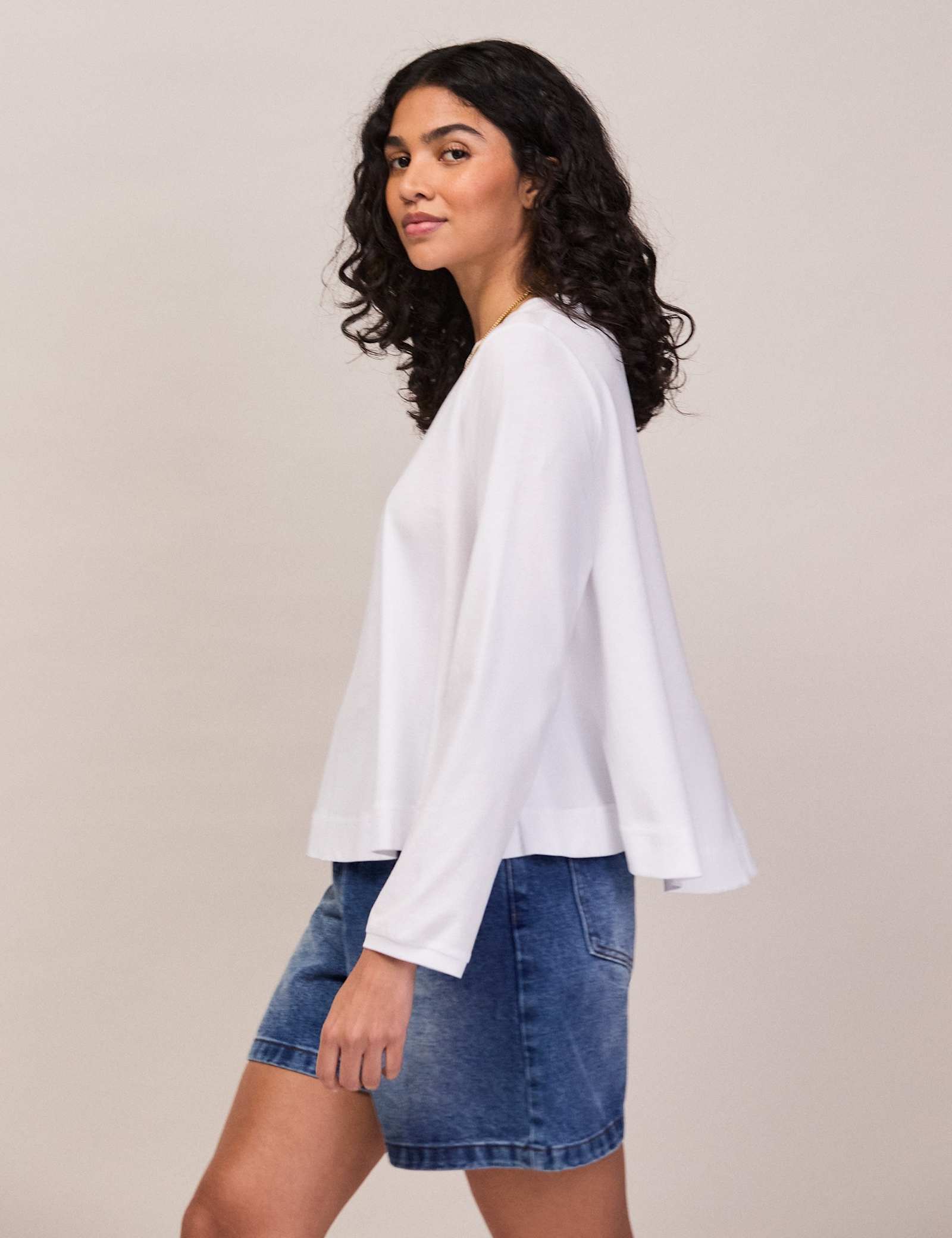 Pure Cotton Draped Relaxed Top - image 1