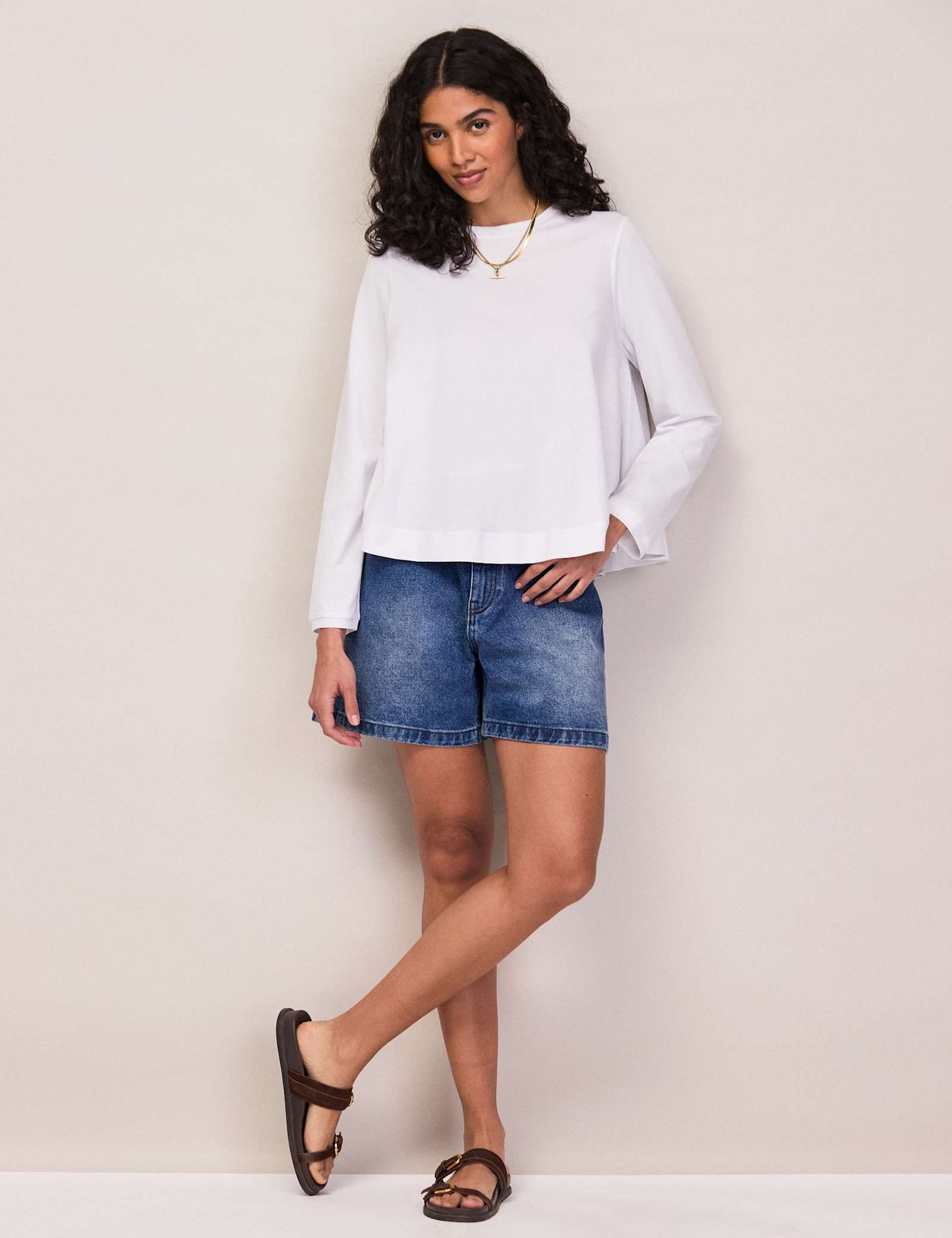 Pure Cotton Draped Relaxed Top - image 3