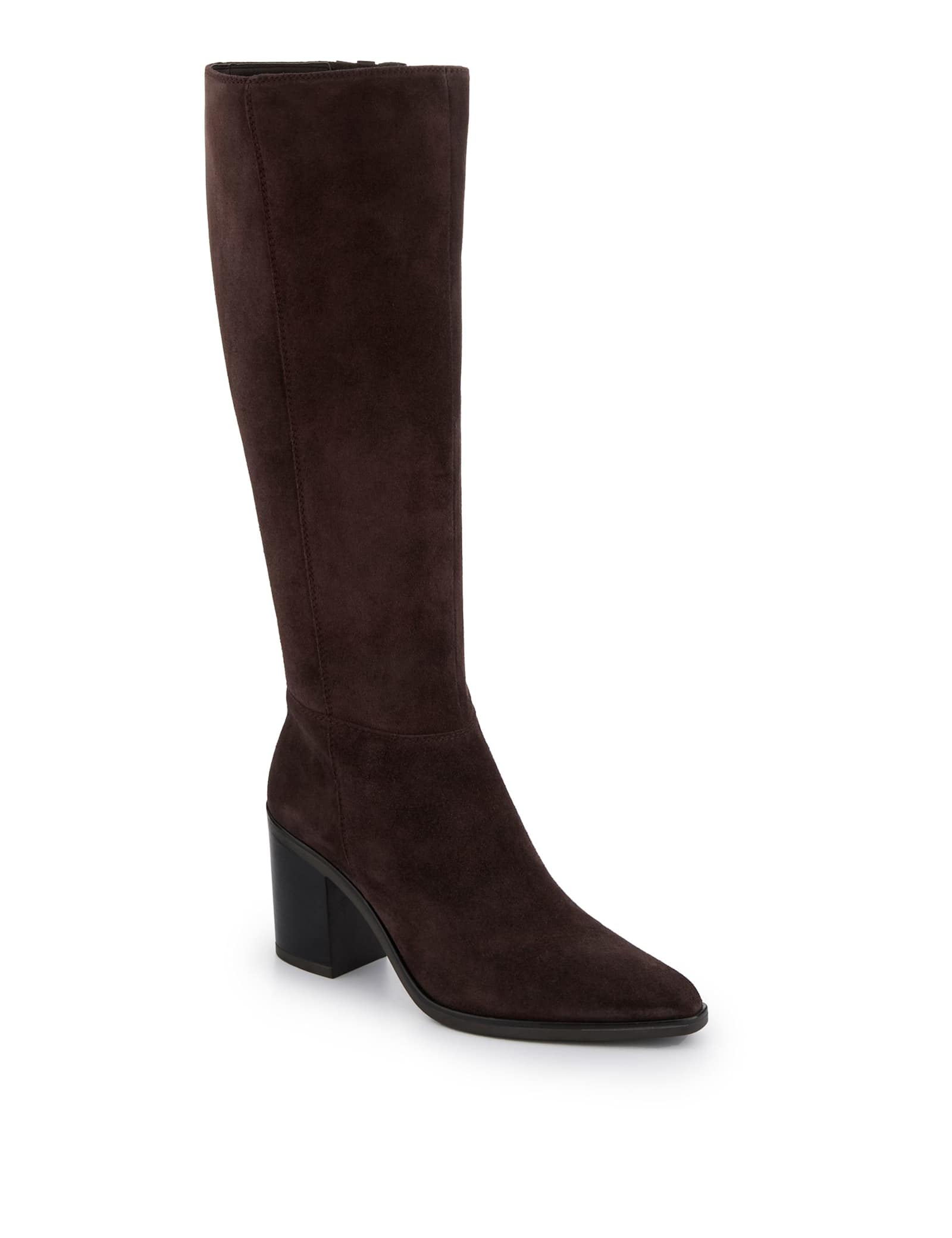 Suede Block Heel Knee High Boots - image 5