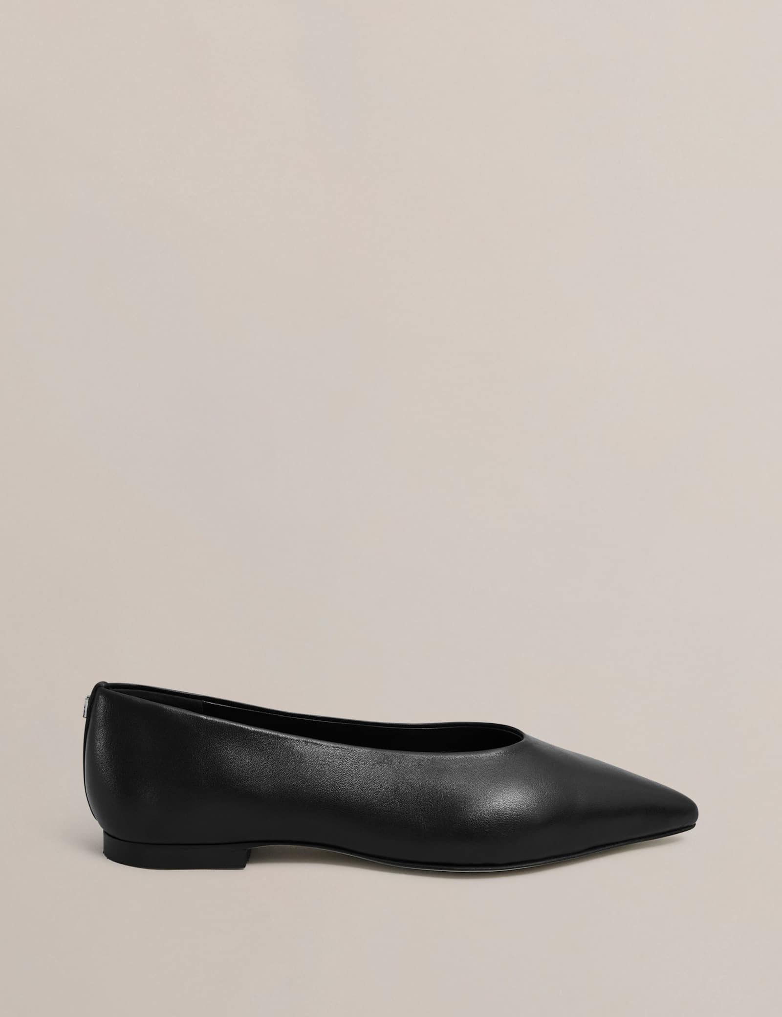Leather Flat Pointed Ballet Pumps - image 1