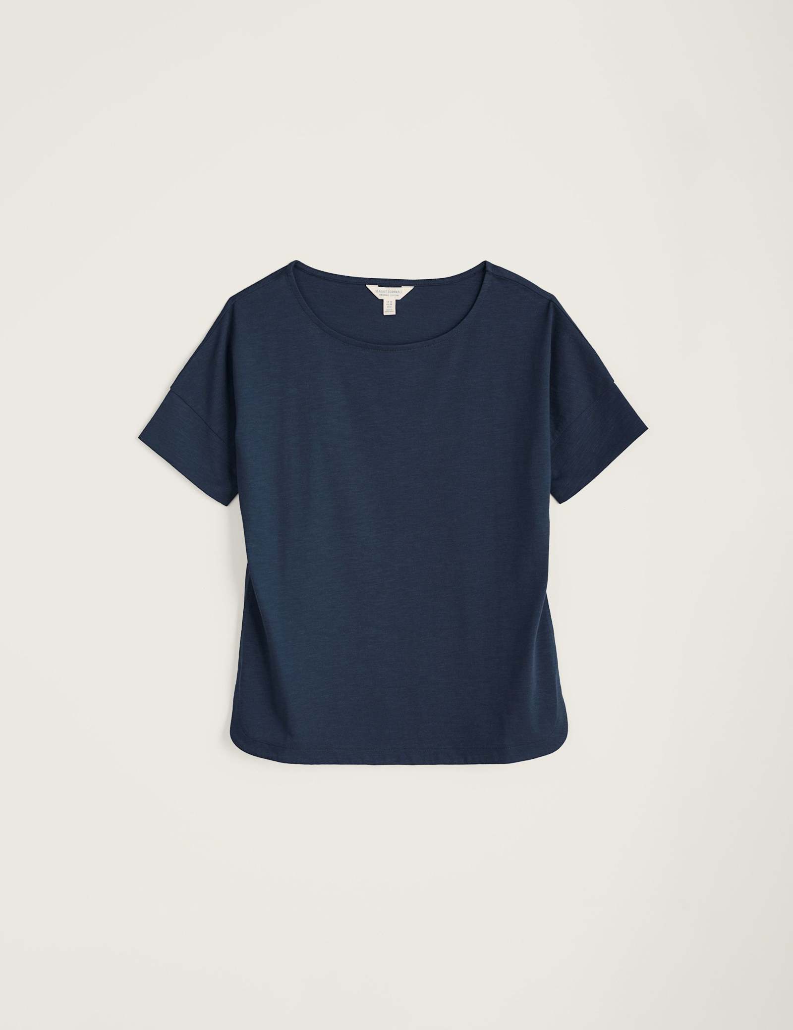 Pure Cotton Slash Neck Relaxed T-Shirt - image 1