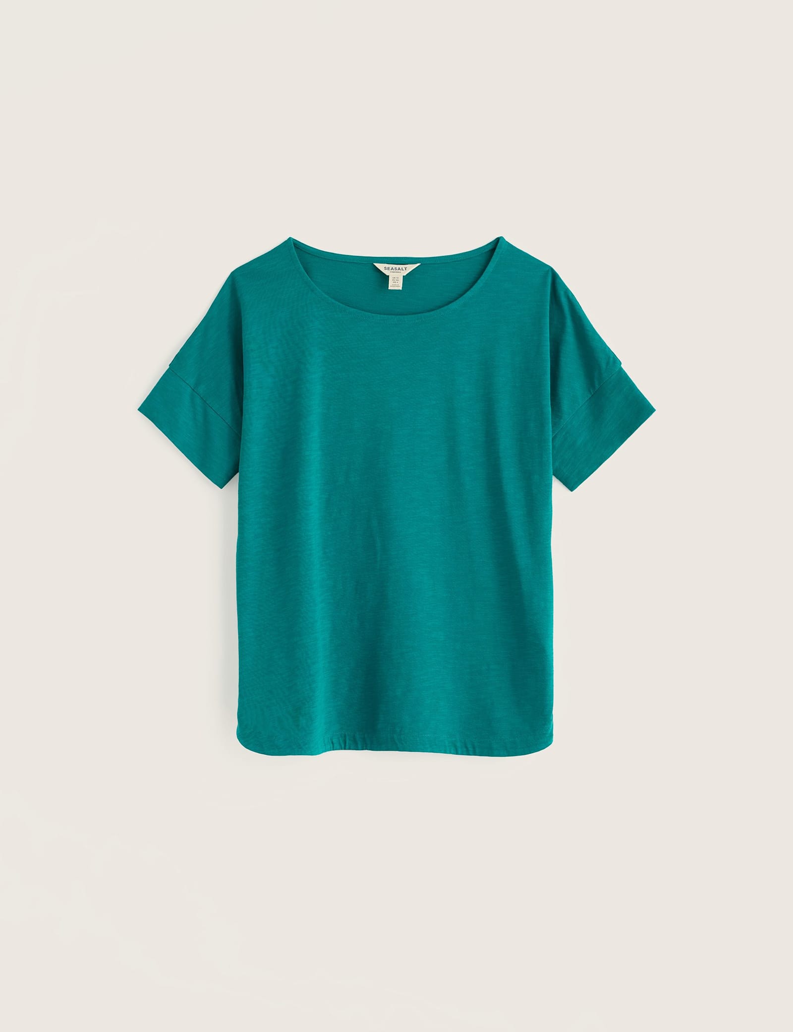 Pure Cotton Slash Neck Relaxed T-Shirt - image 2