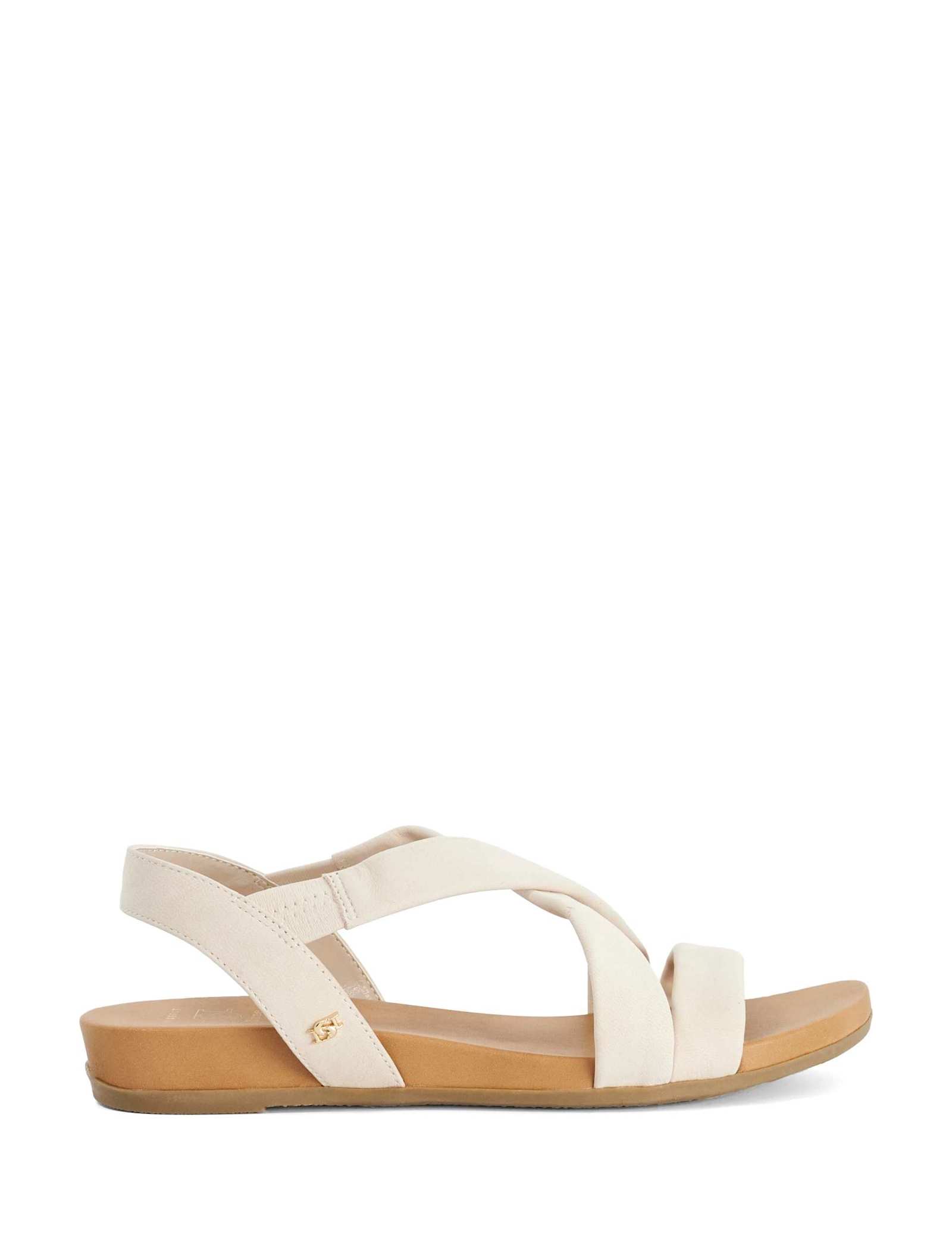 Wide Fit Suede Flat Slingback Sandals - image 1