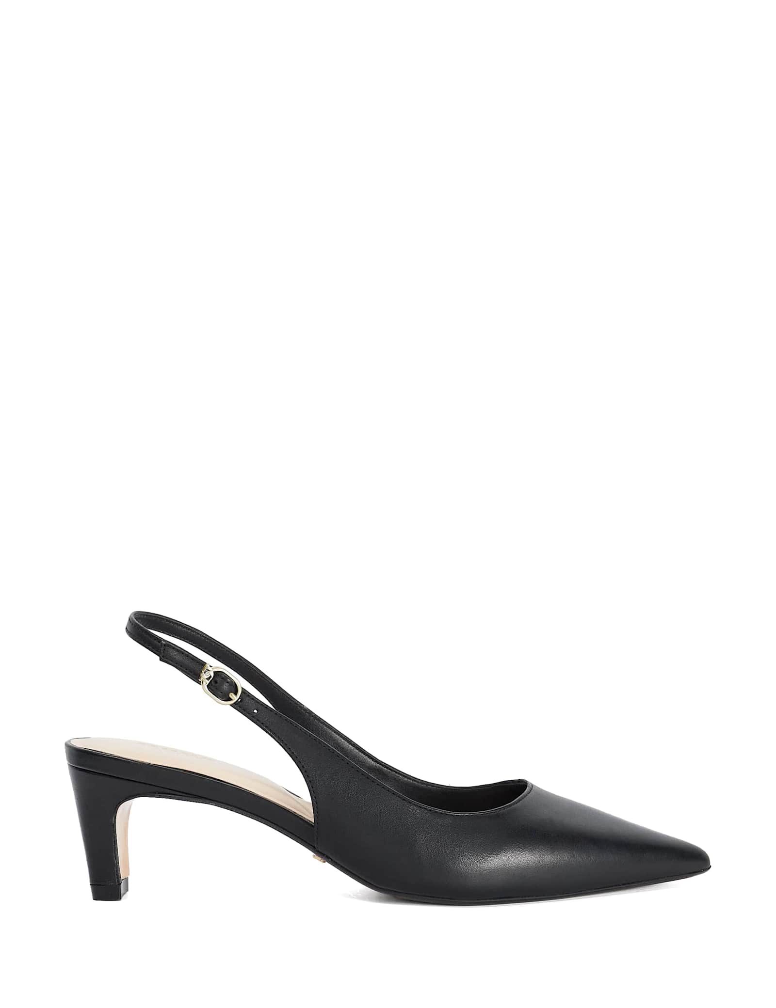 Wide Fit Leather Buckle Slingback Shoes - image 1
