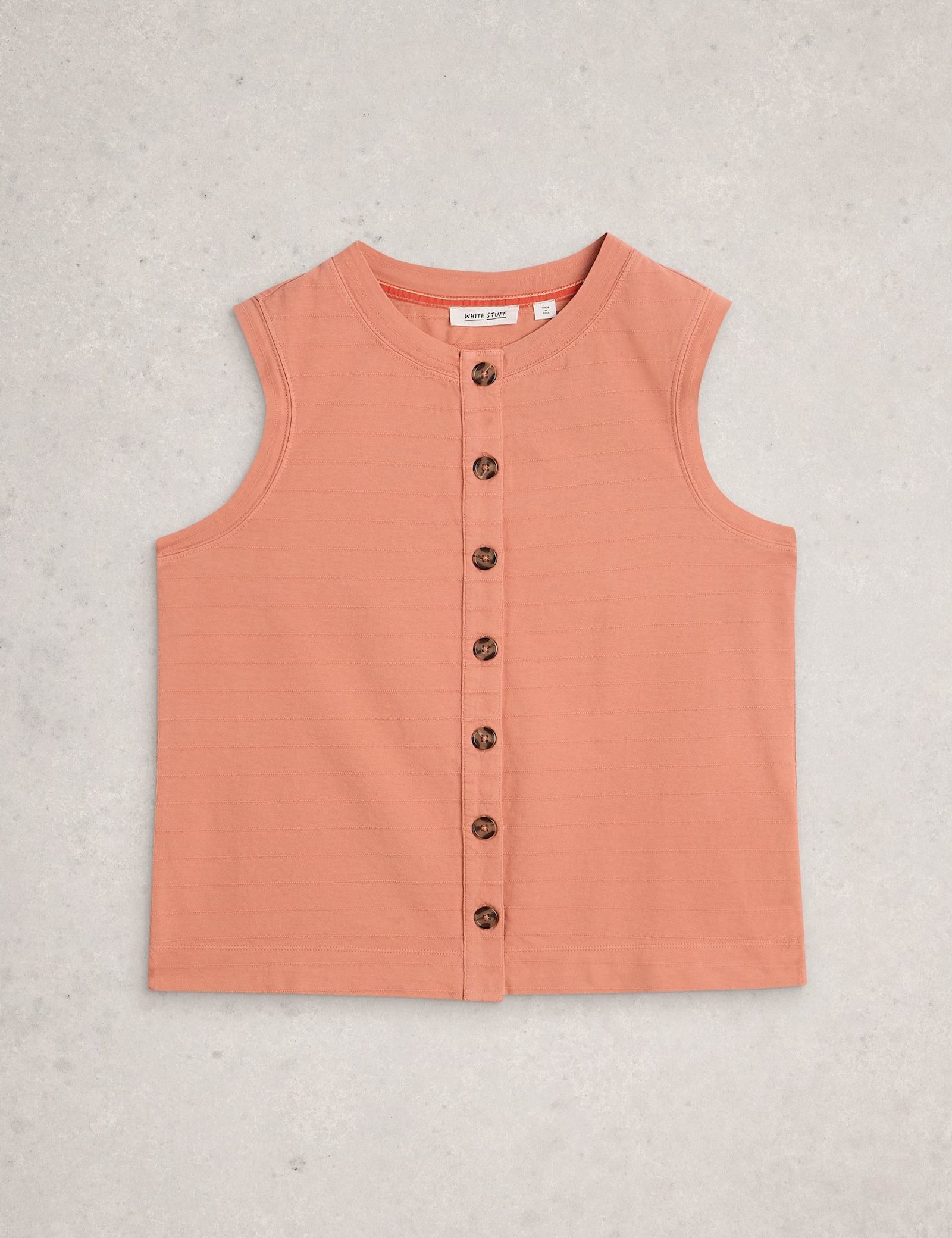 Pure Cotton Button Detail Vest - image 2