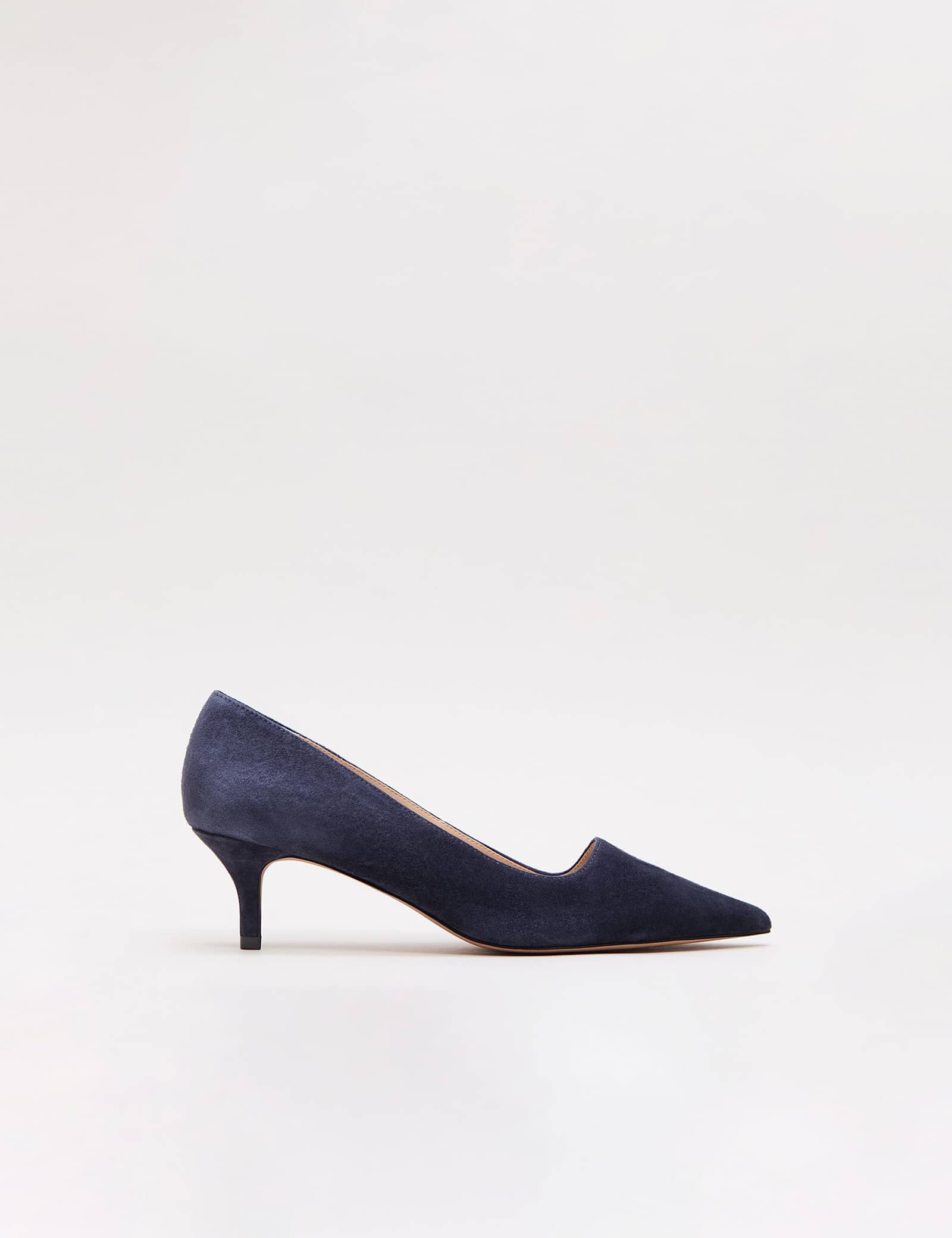 Suede Kitten Heel Pointed Court Shoes - image 2