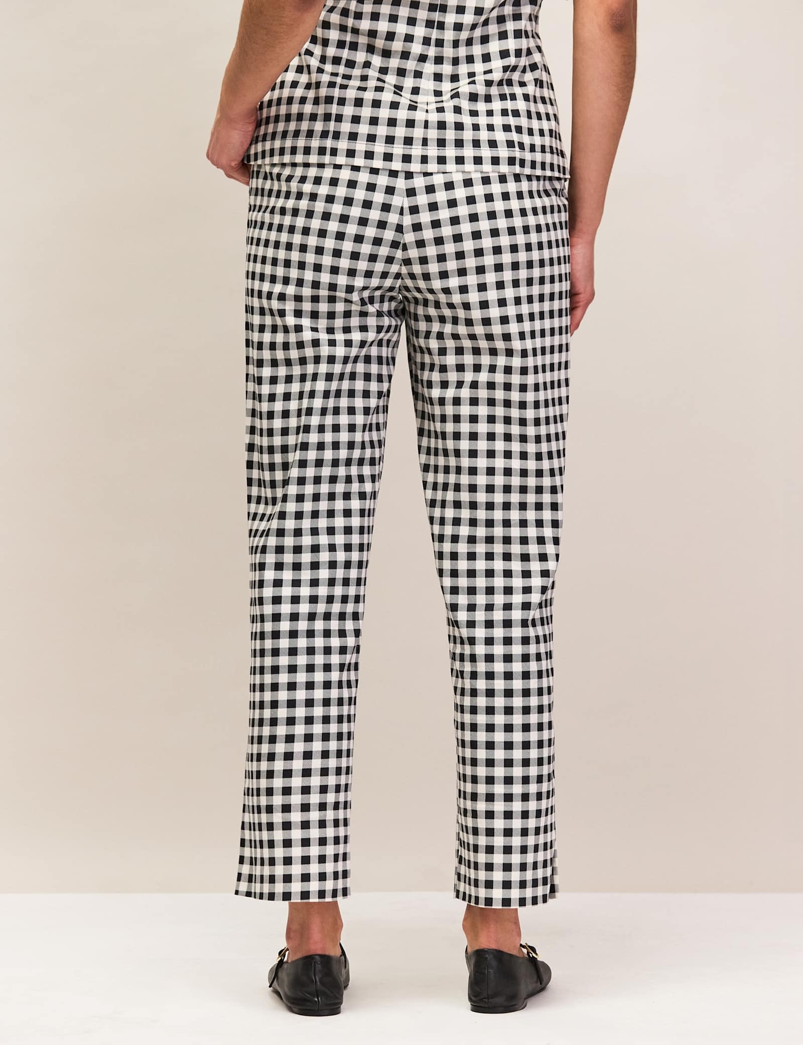 Cotton Rich Checked Slim Fit Trousers - image 2