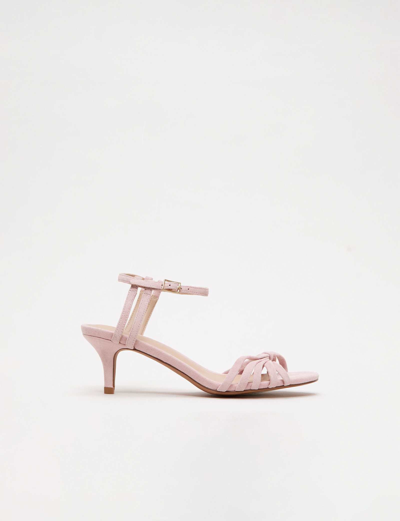 Suede Strappy Kitten Heel Sandals - image 1