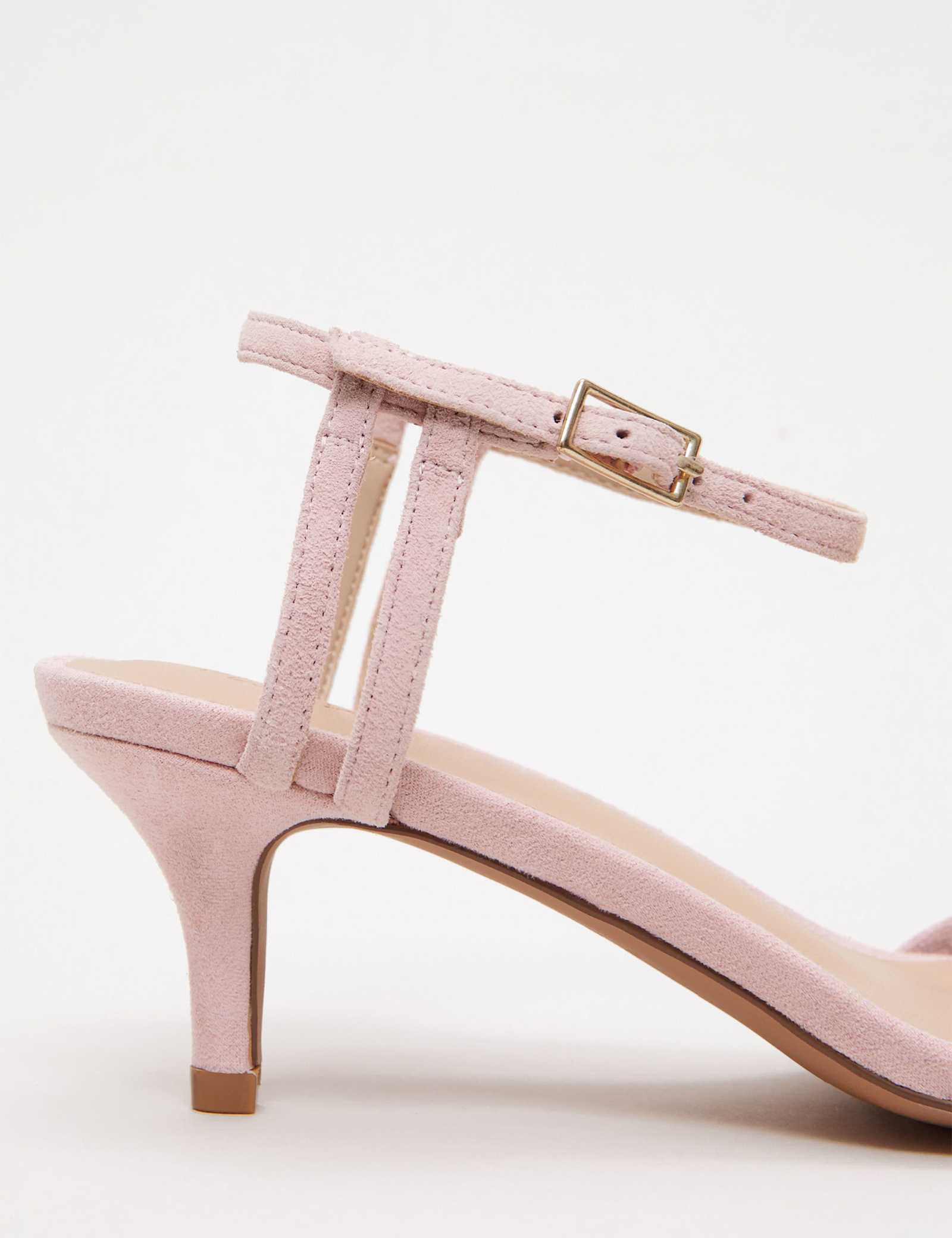 Suede Strappy Kitten Heel Sandals - image 4