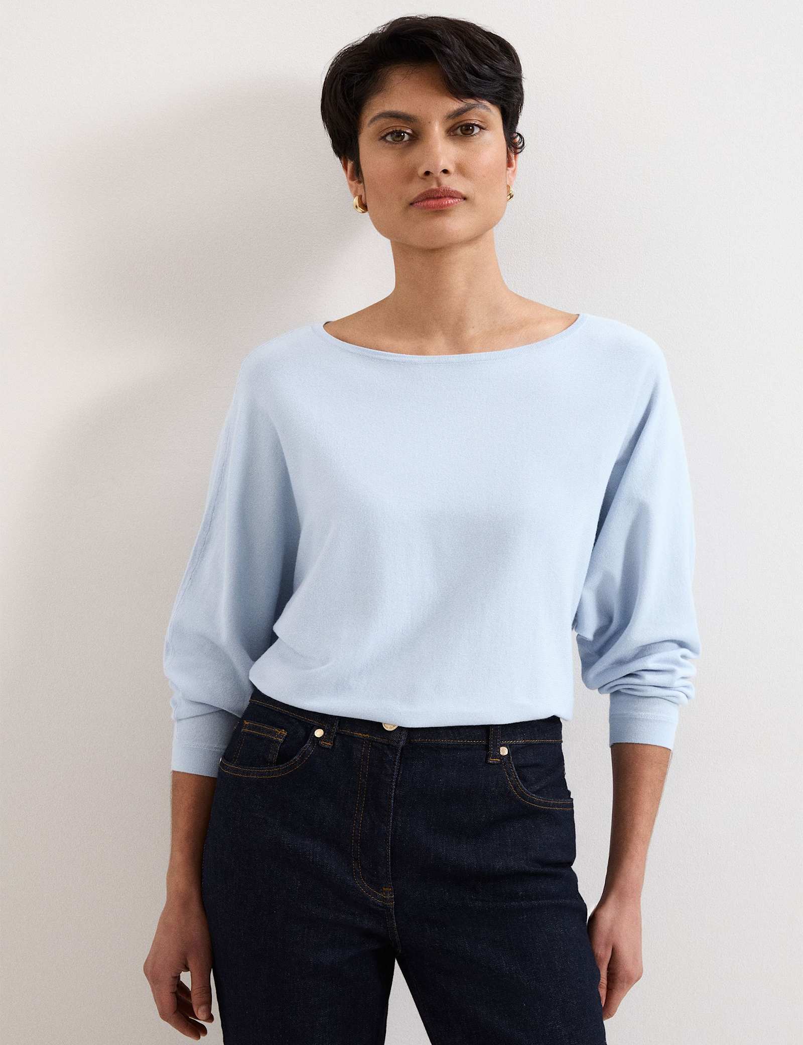 Slash Neck Batwing Longline Jumper - image 3
