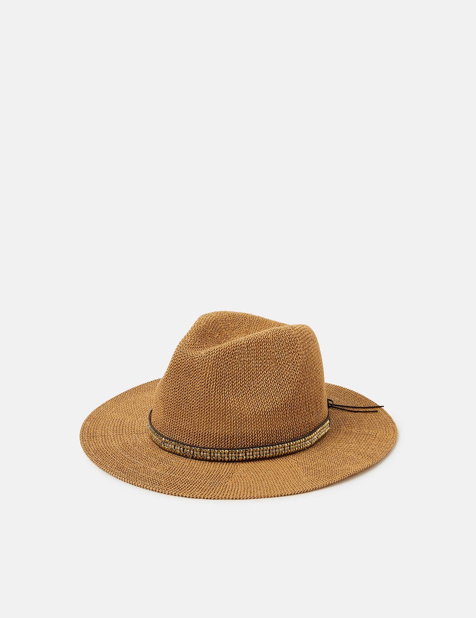Metallic Trim Fedora Hat - image 1