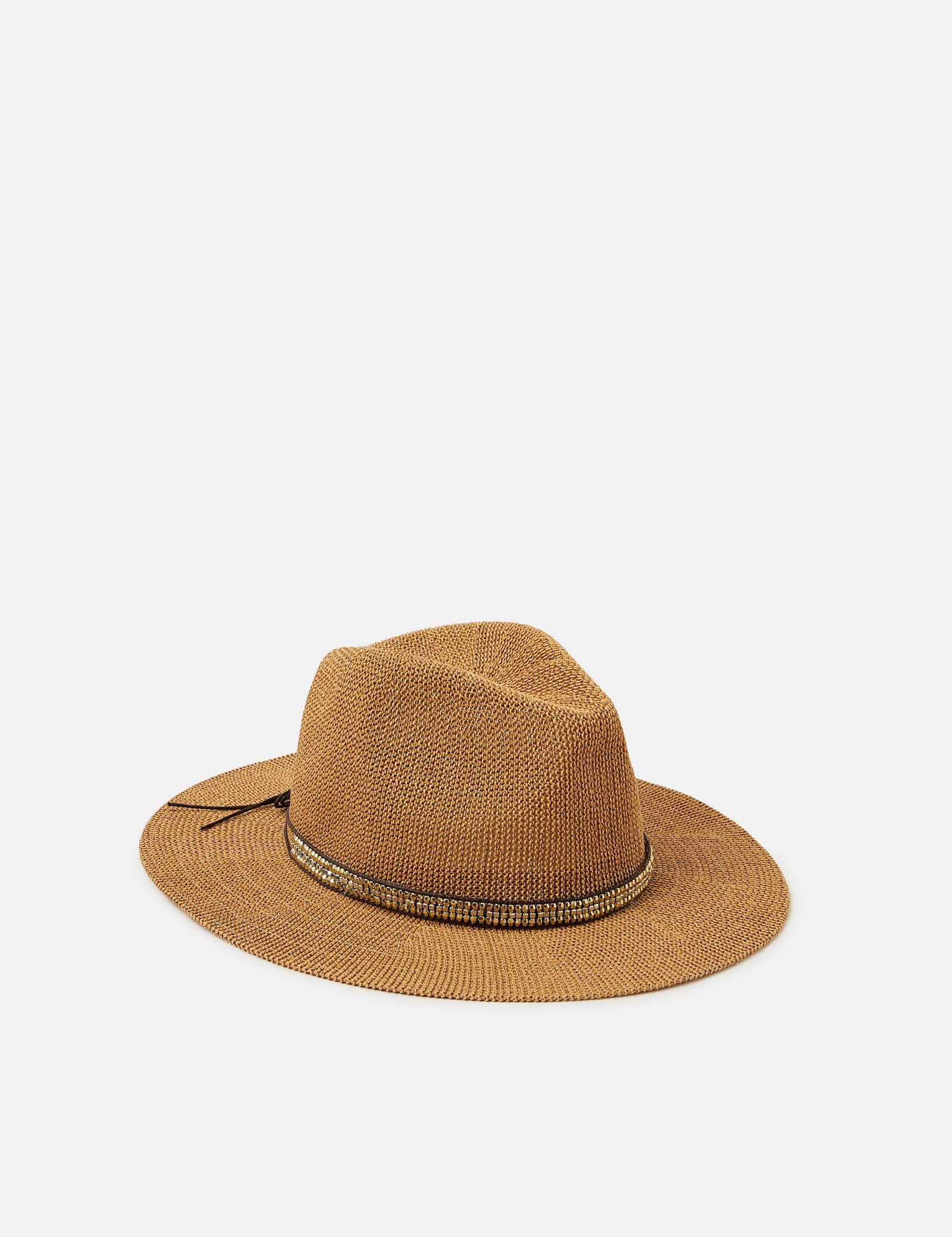 Metallic Trim Fedora Hat - image 3