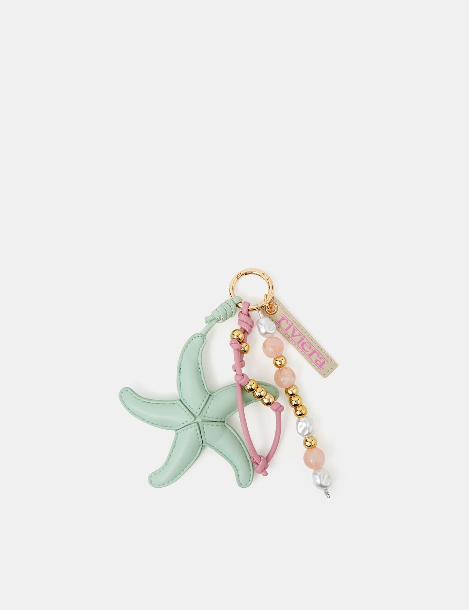 Starfish Beaded Bag Charm - image 1