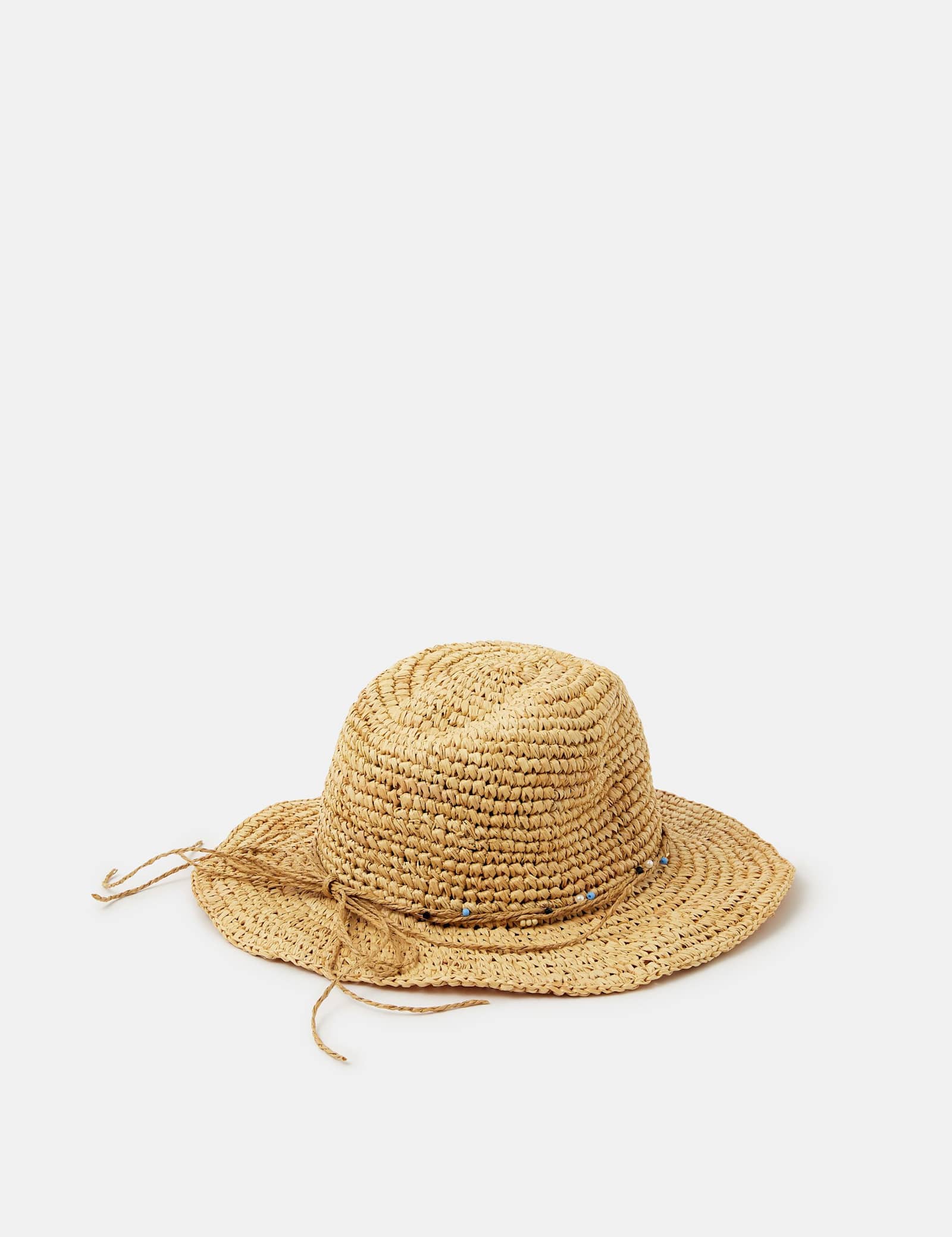 Straw Beaded Hat - image 2