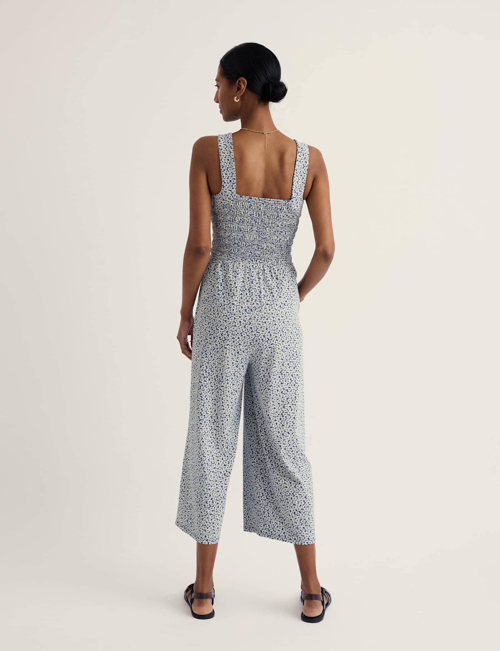 Cotton Rich Jersey Printed Cropped Jumpsuit - image 4