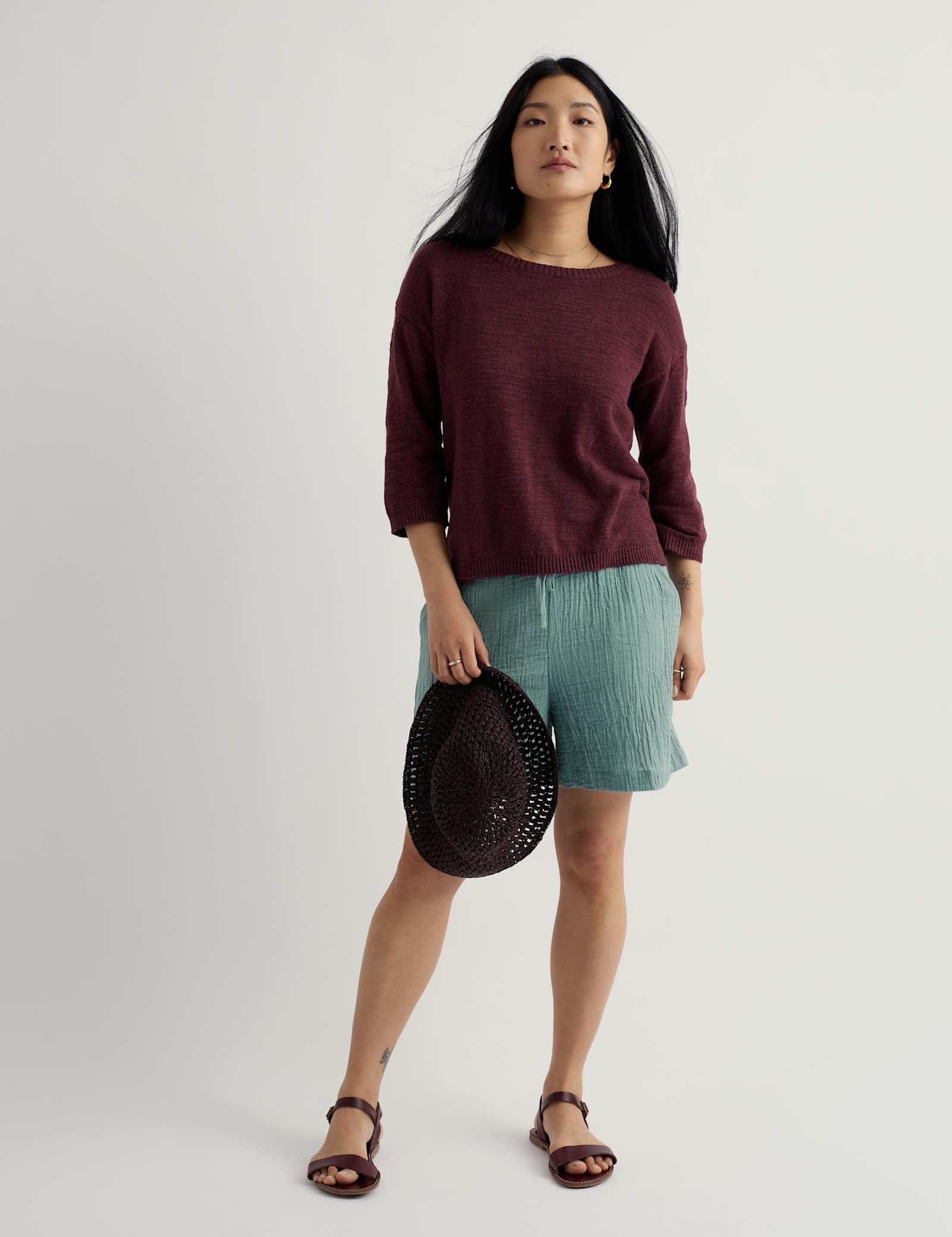 Cotton Rich Crew Neck Relaxed Jumper - image 4