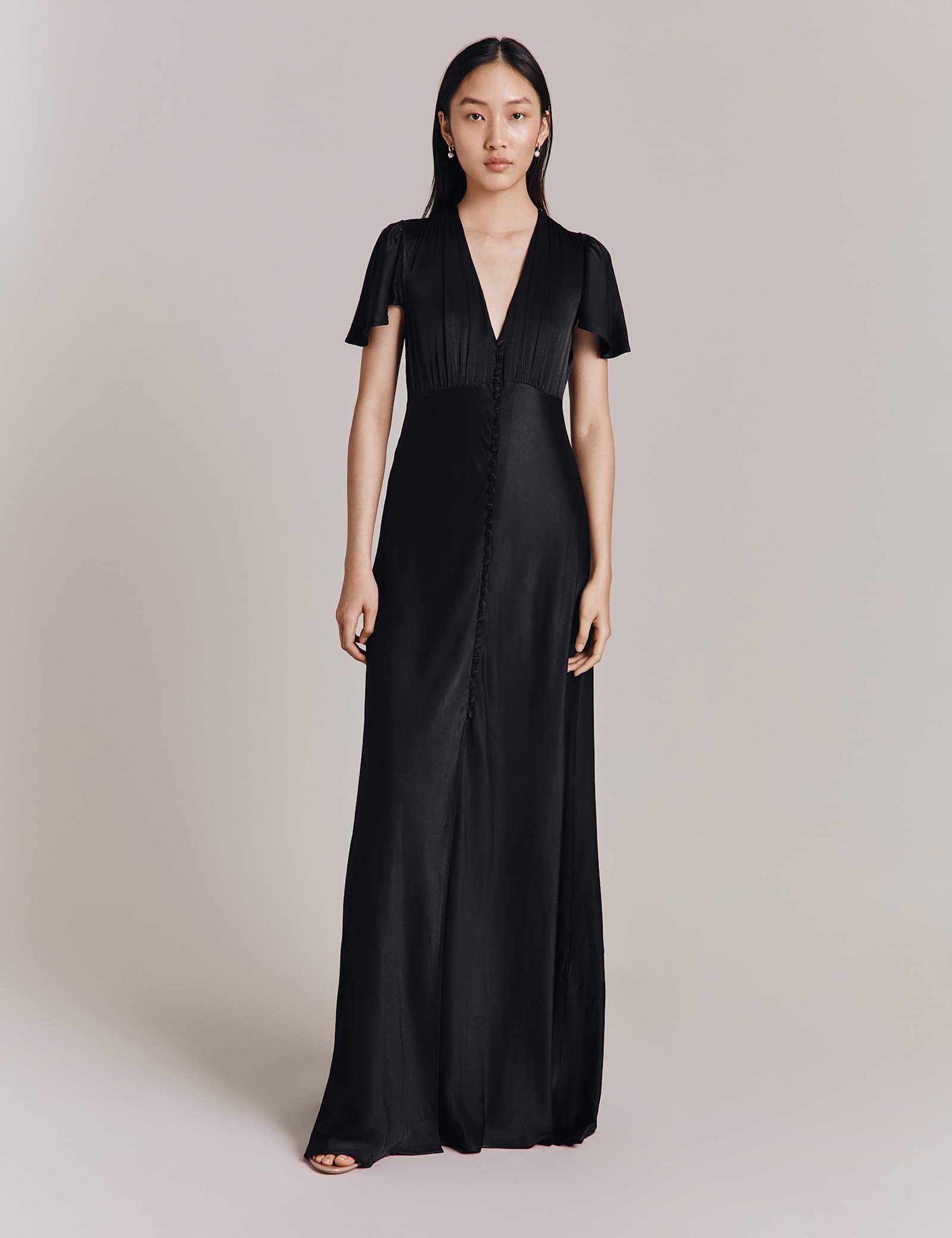 V-Neck Maxi Skater Dress - image 2
