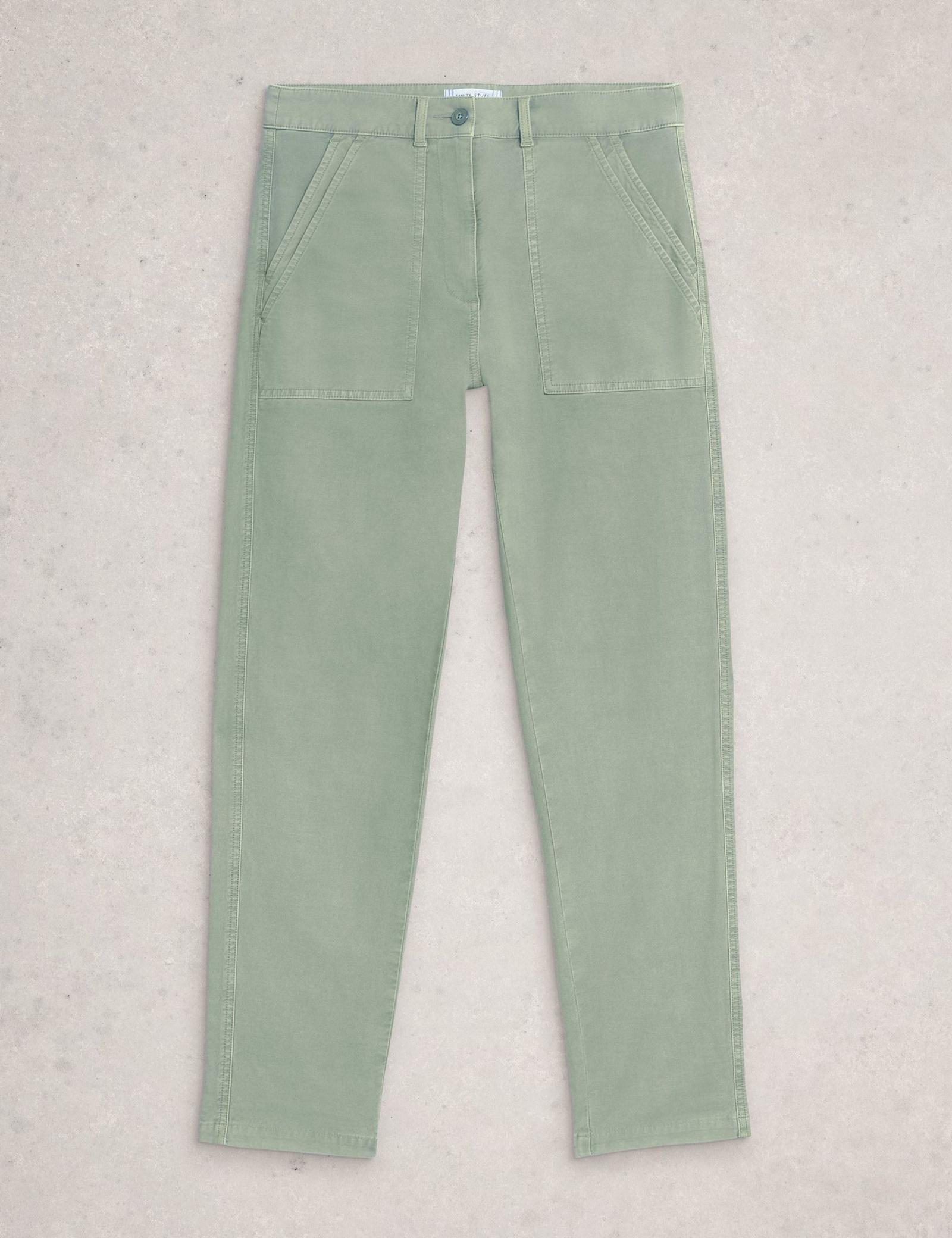 Cotton Rich Tapered Chinos With Linen - image 1