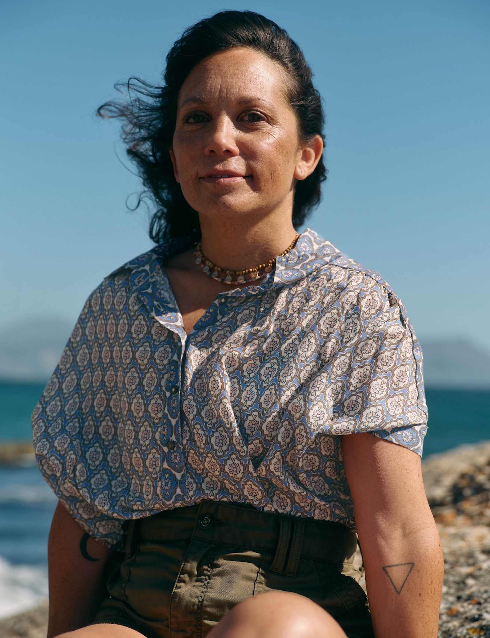 Pure Cotton Geometric Popover Shirt - image 3