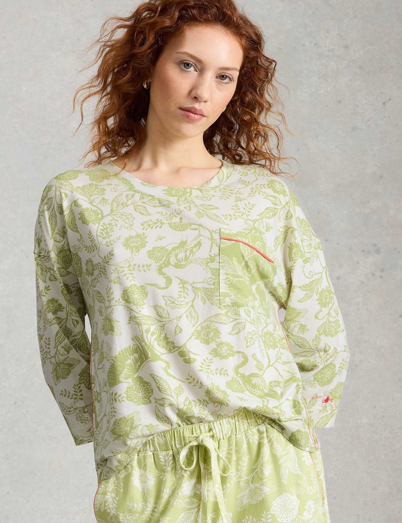 Cotton Modal Floral Pyjama Top - image 4