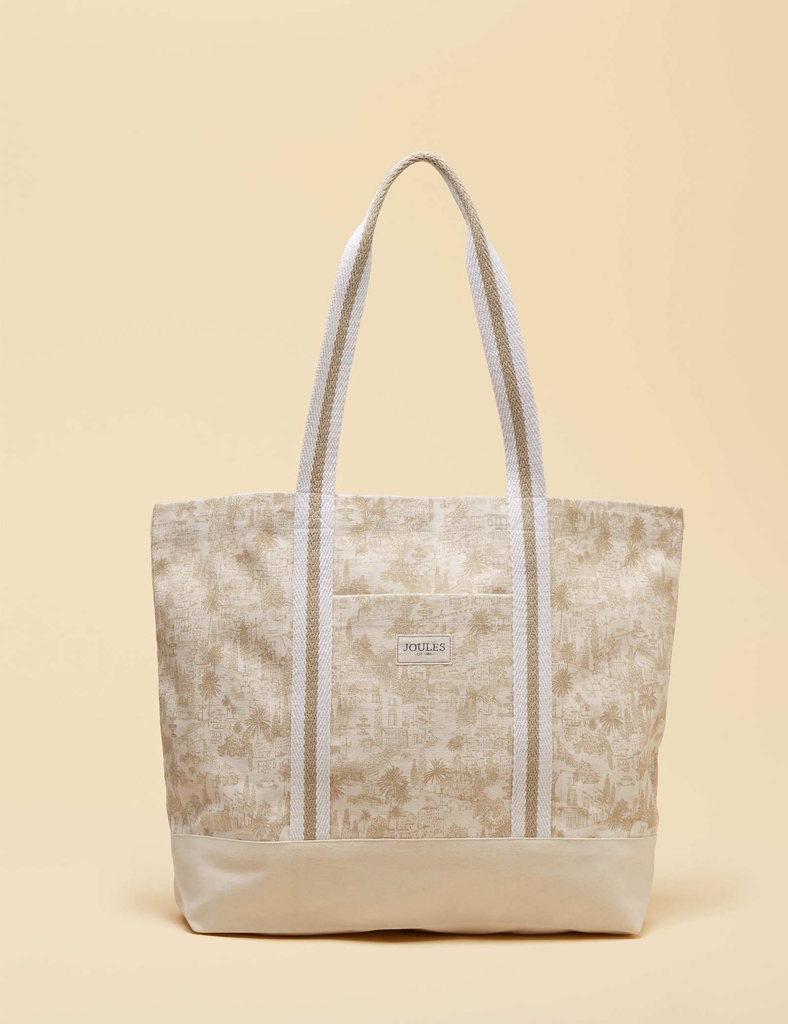 Pure Cotton Toile Print Tote Bag - image 1