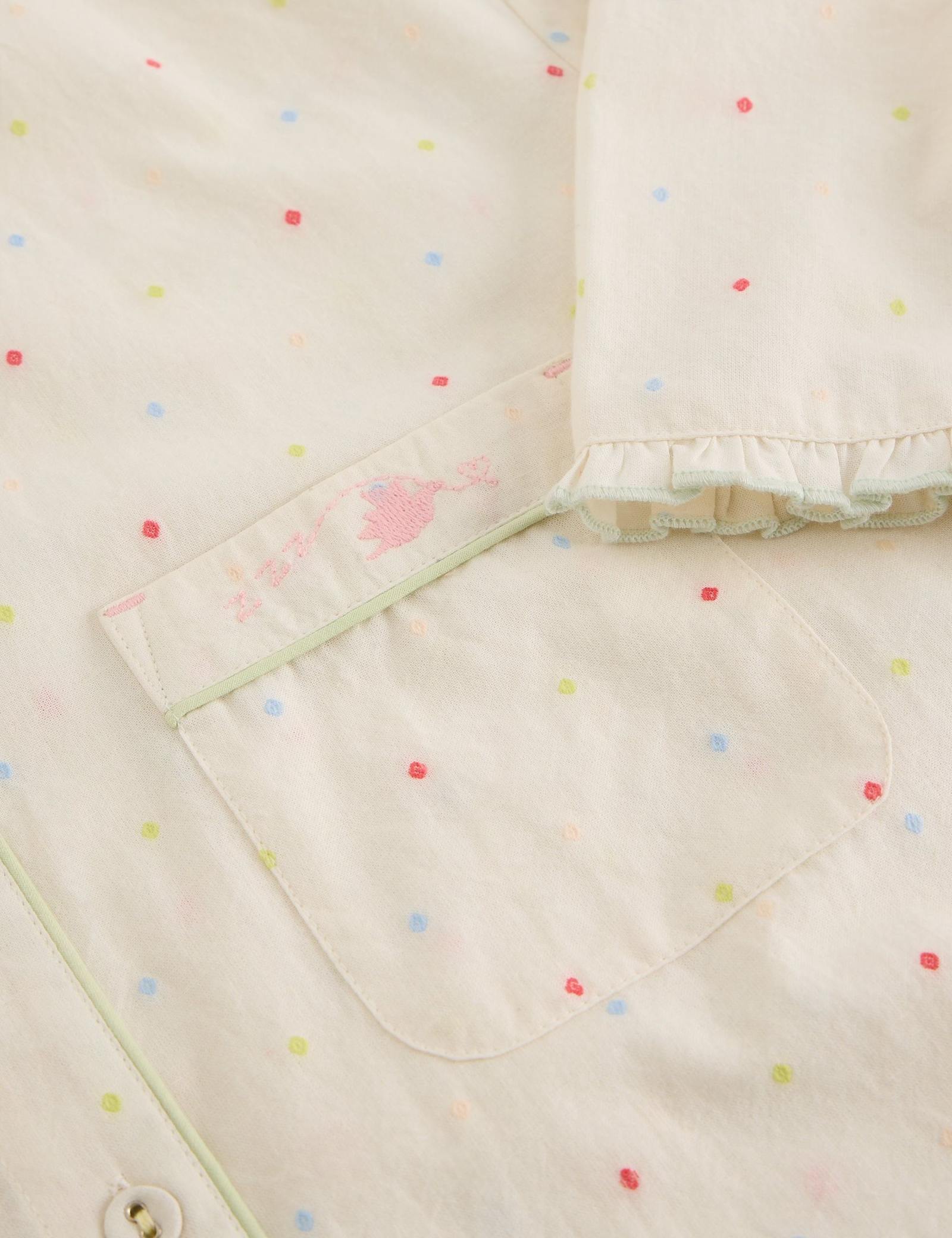 Pure Cotton Polka Dot Collared Pyjama Top - image 5