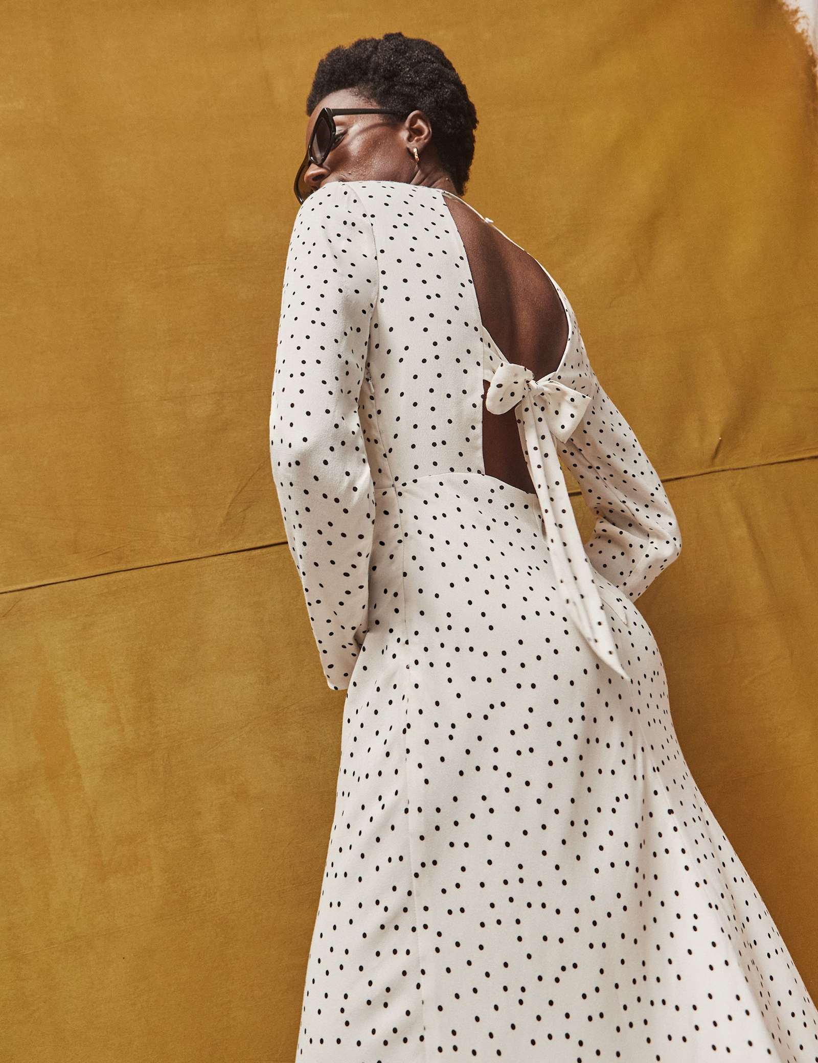 Polka Dot Midaxi Skater Dress - image 3