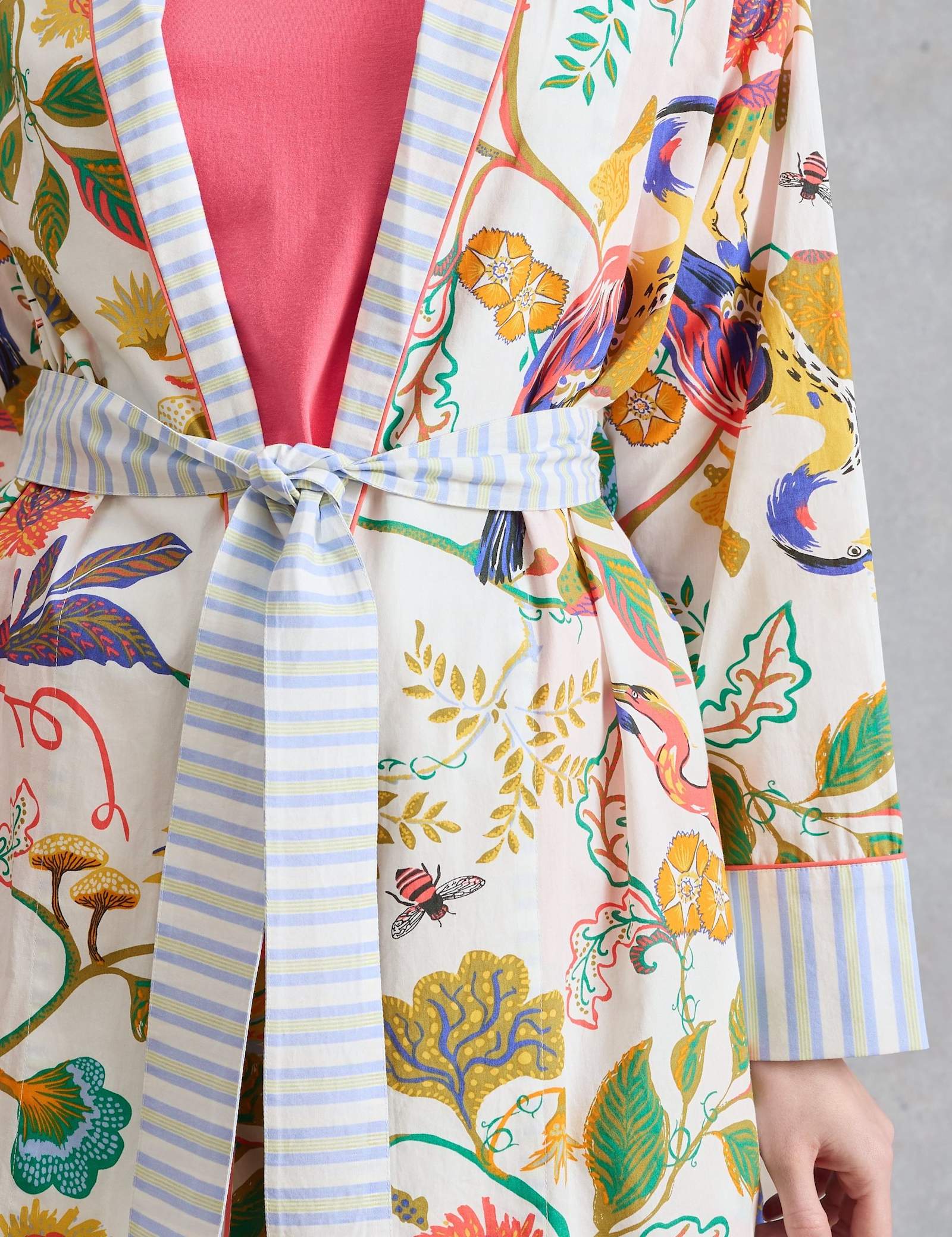 Pure Cotton Printed Tie Robe - image 3