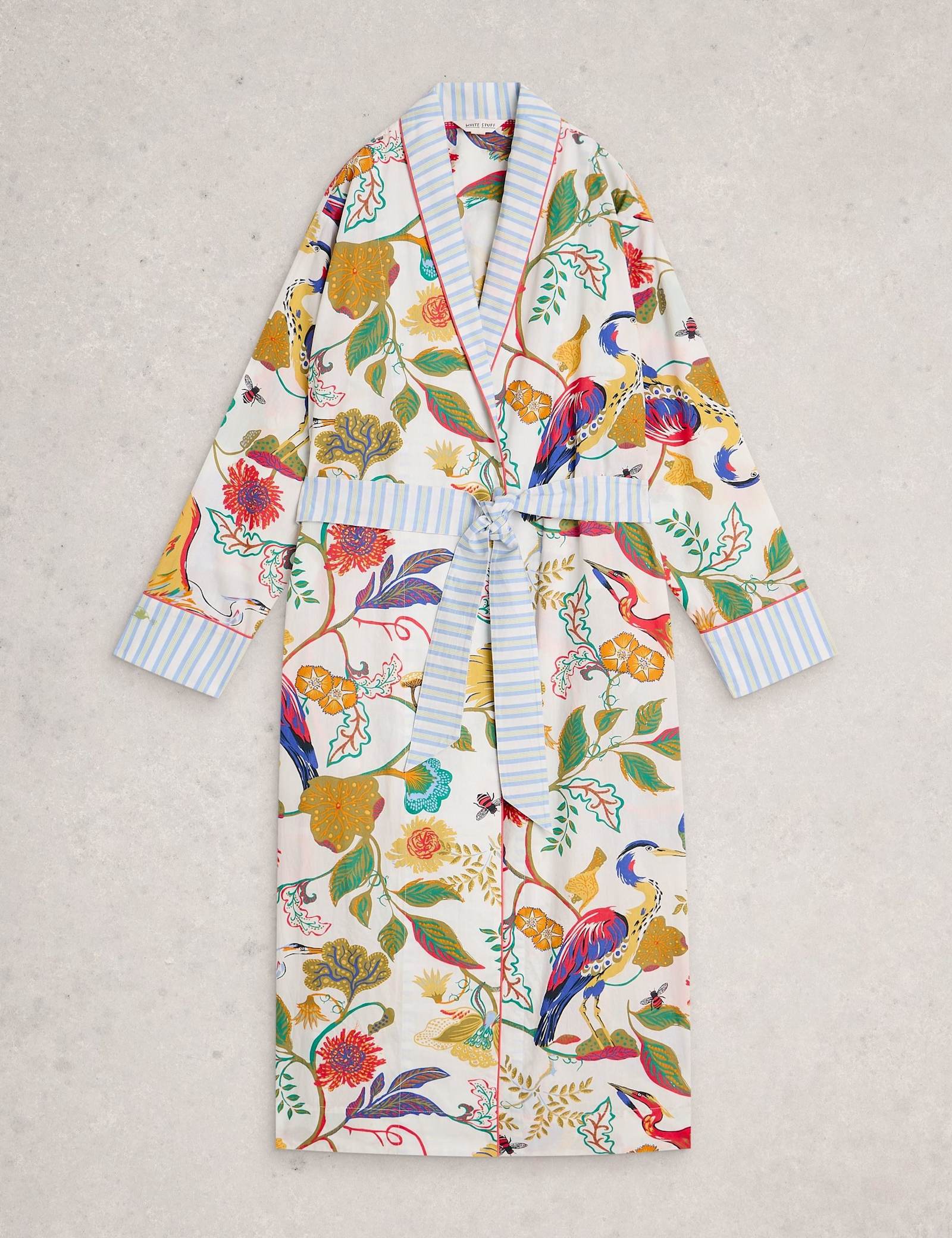 Pure Cotton Printed Tie Robe - image 1