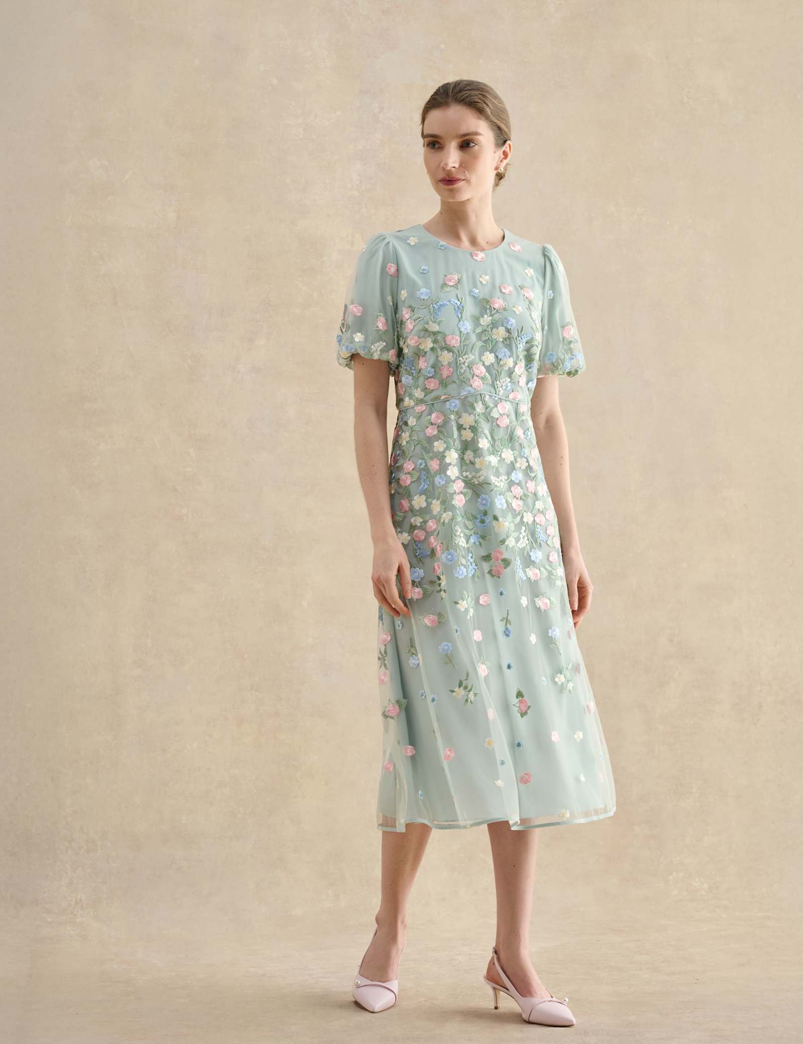 Floral Midi Tea Dress - image 2