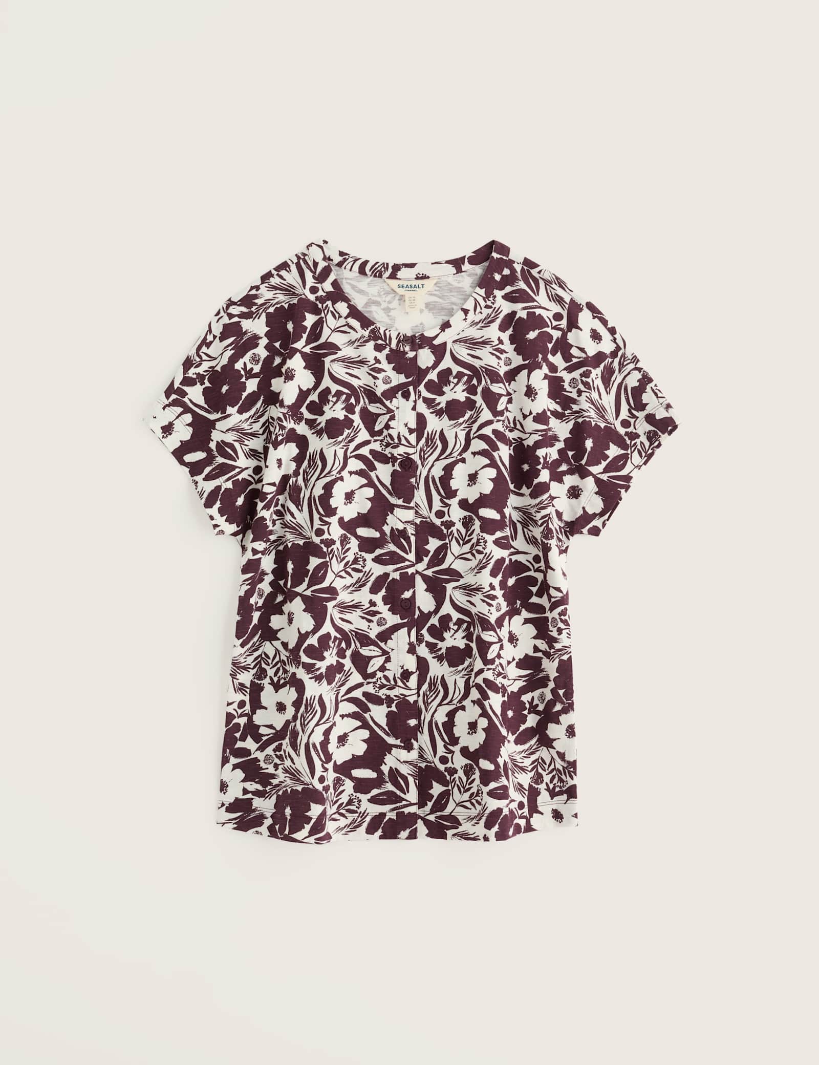 Pure Cotton Floral Button Through Top - image 1