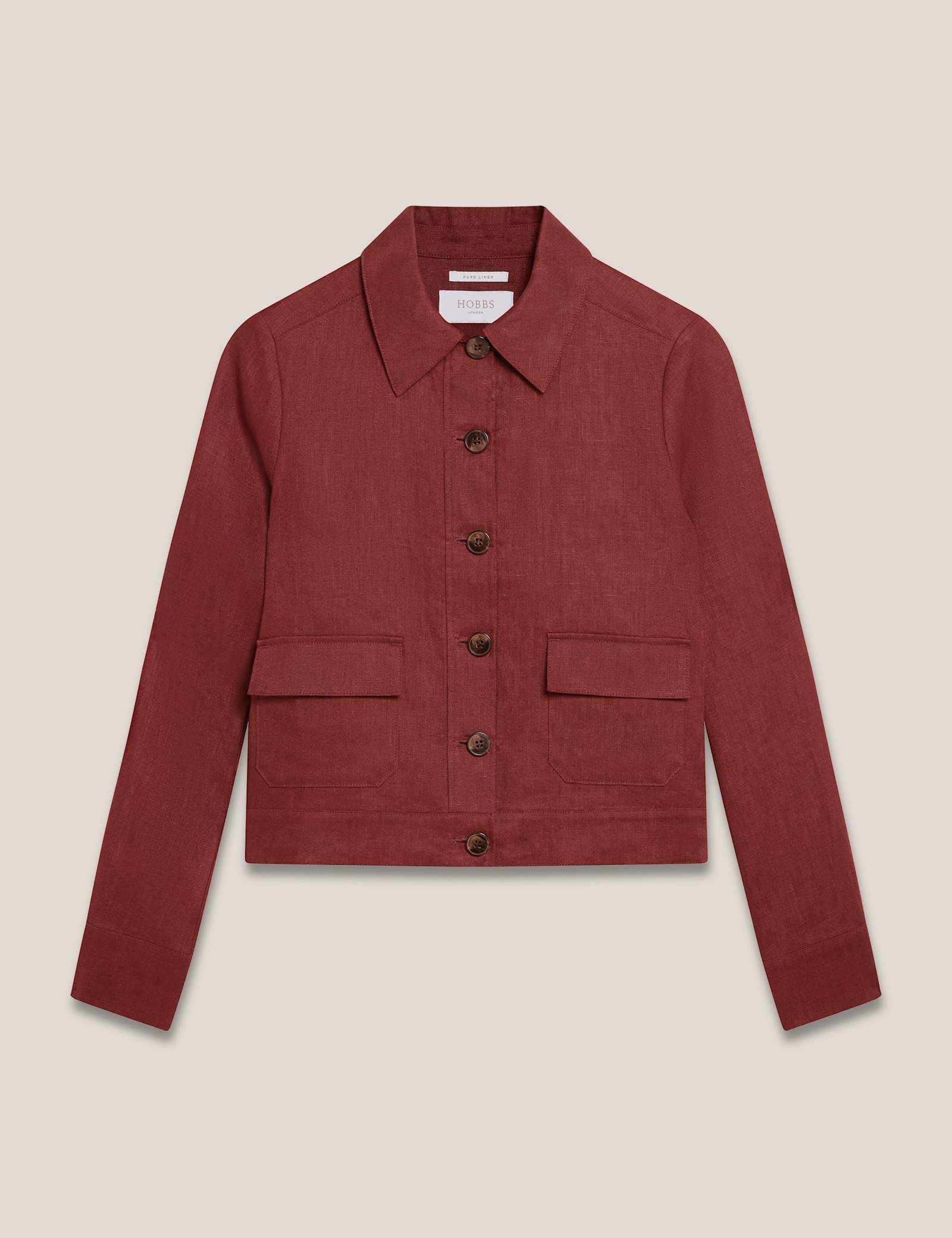 Pure Linen Collared Jacket - image 1