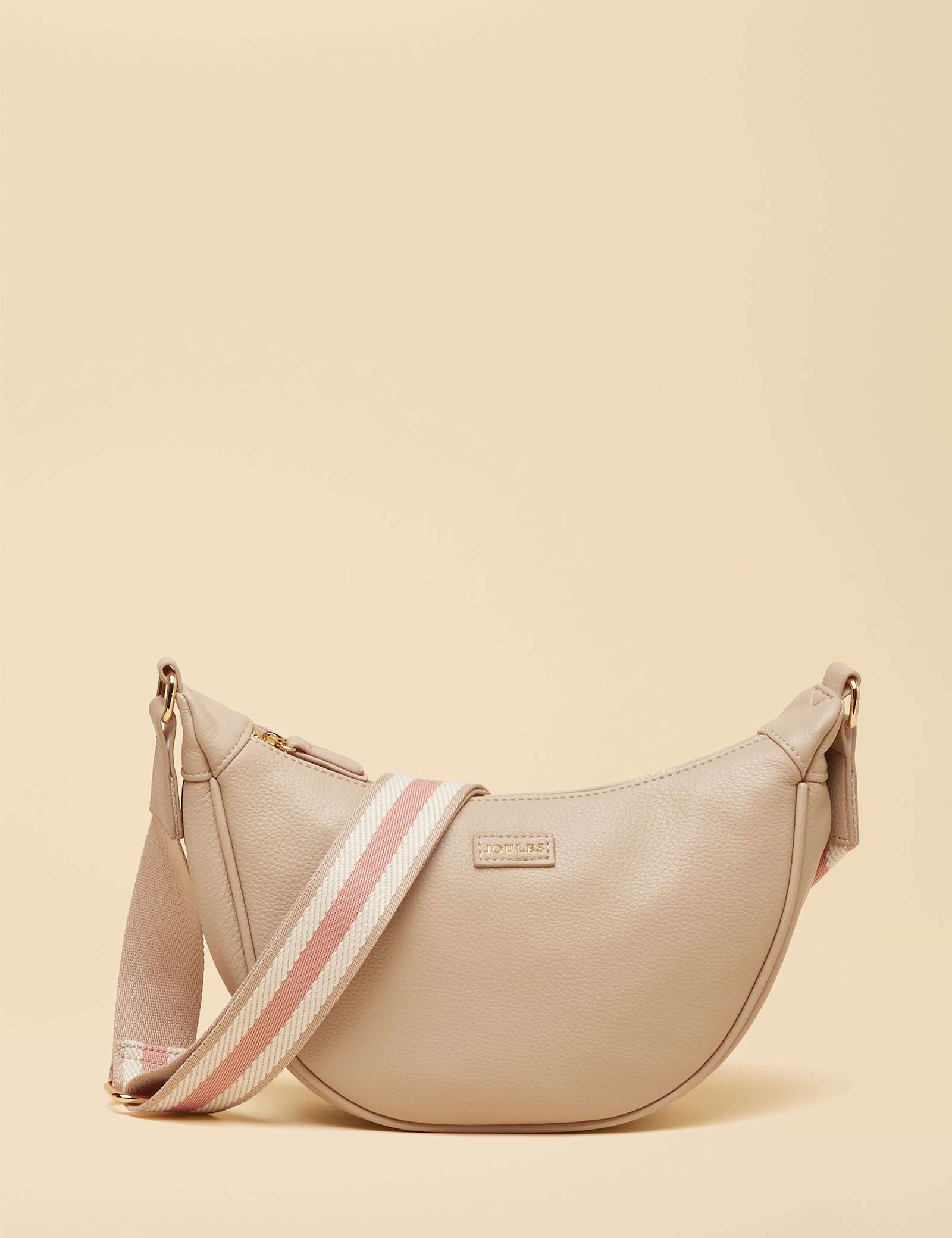 Faux Leather Half Moon Cross Body Bag - image 1