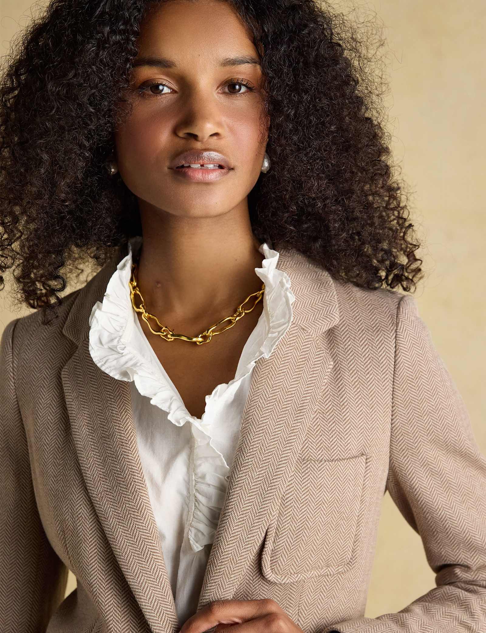 Jersey Herringbone Blazer - image 3