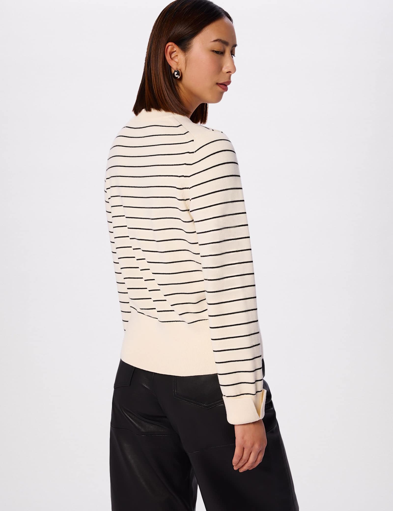 Cotton Rich Striped Crew Neck Jumper - image 4