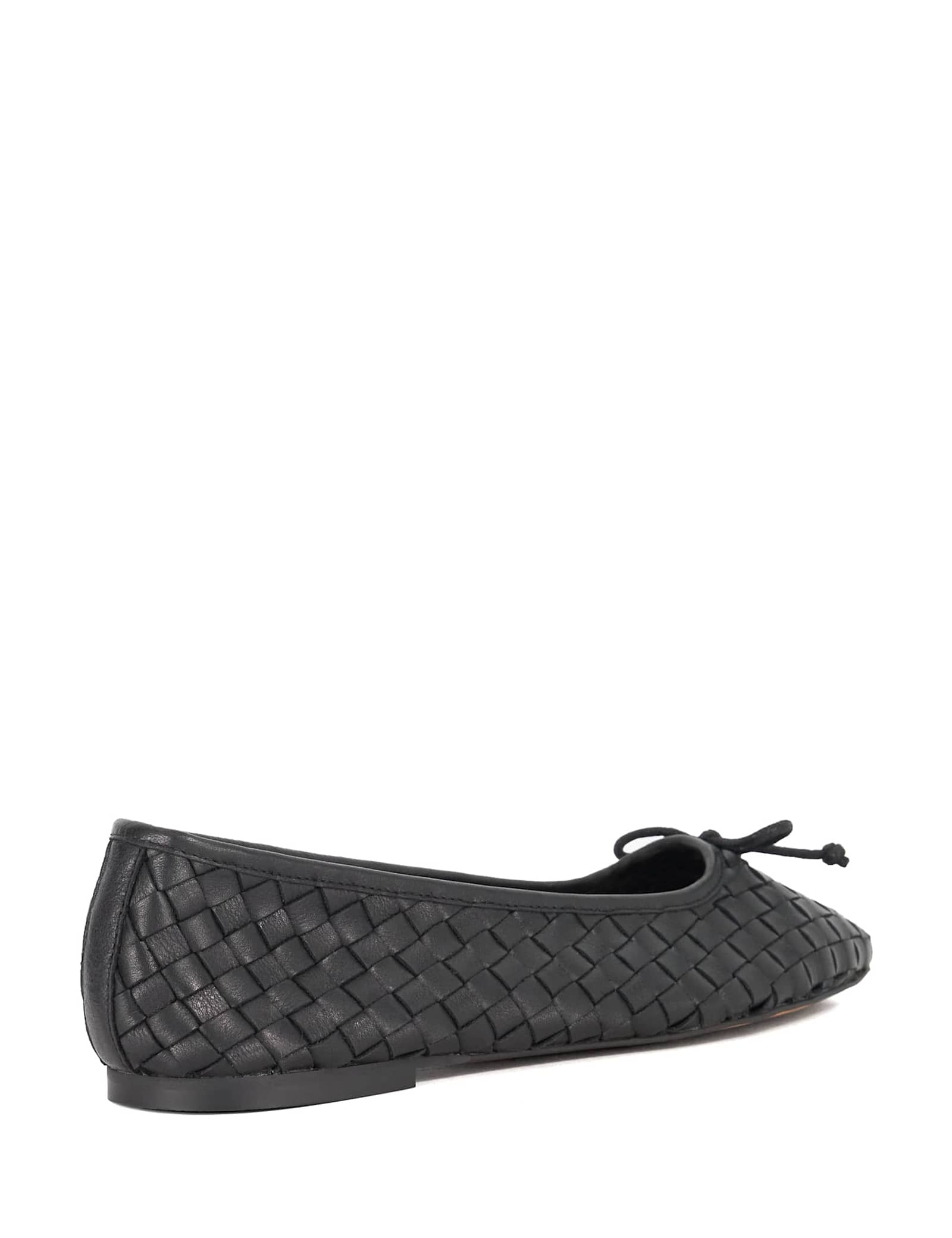 Leather Woven Slip On Flat Ballet Pumps - image 5