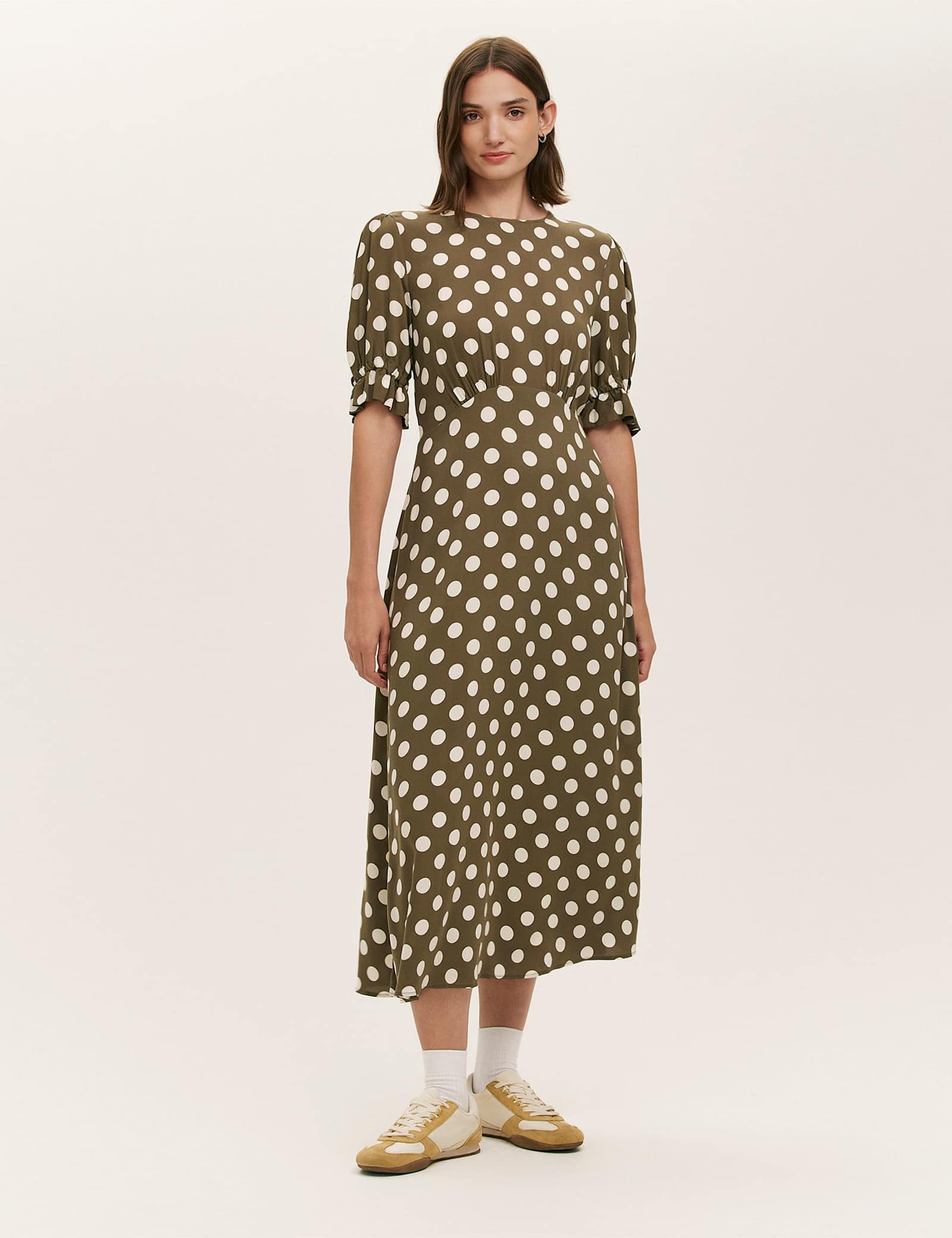 Polka Dot Midi Tea Dress - image 4