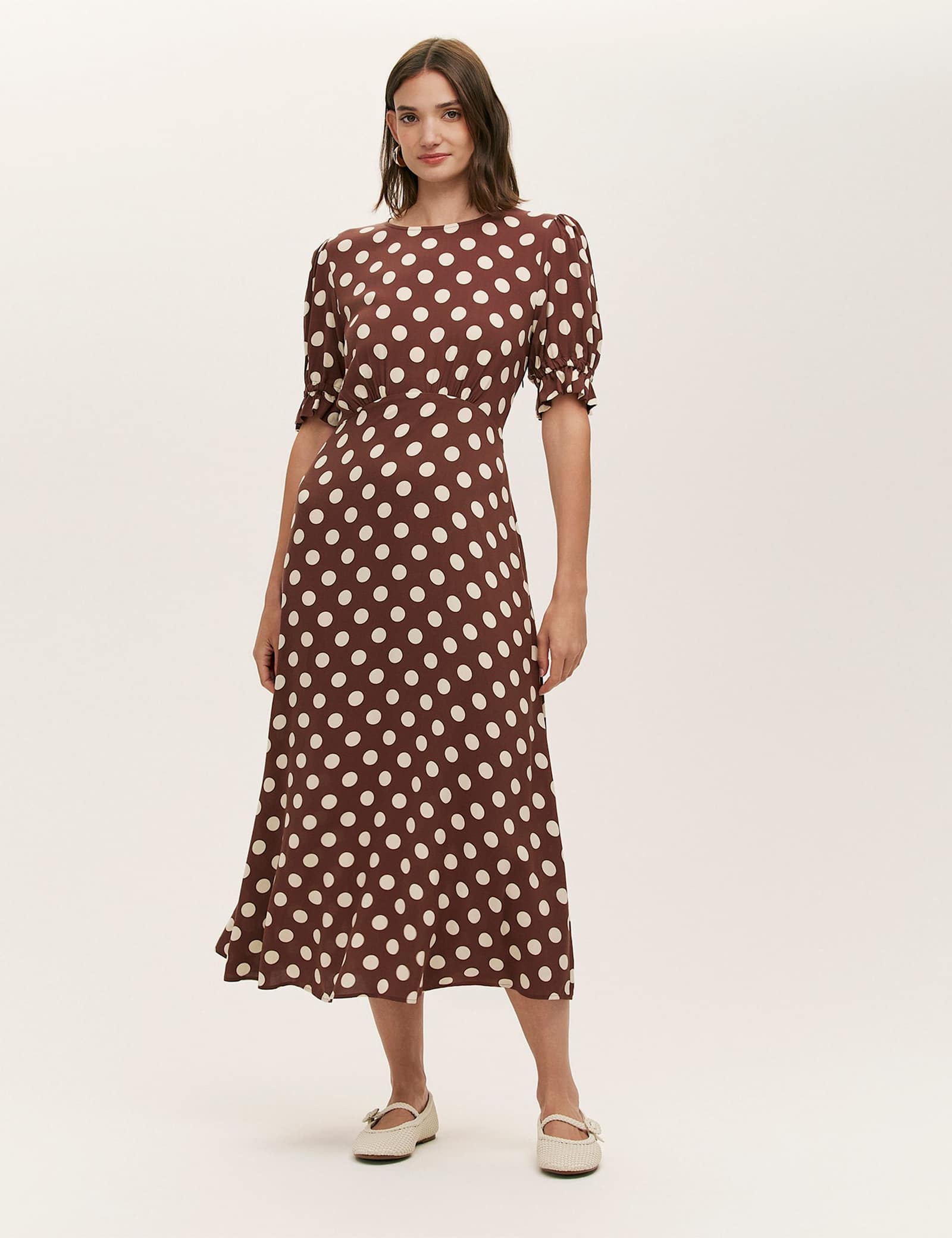 Polka Dot Midi Tea Dress - image 3